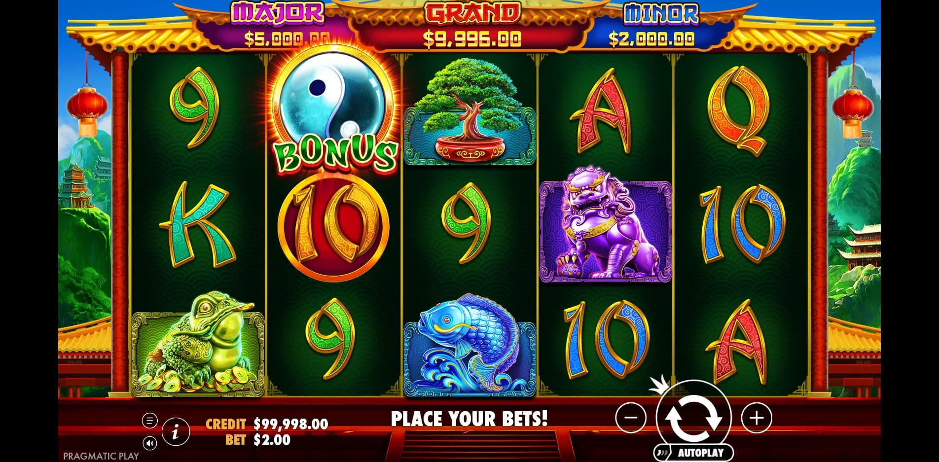 Panda's Fortune 2 slot gameplay screenshot