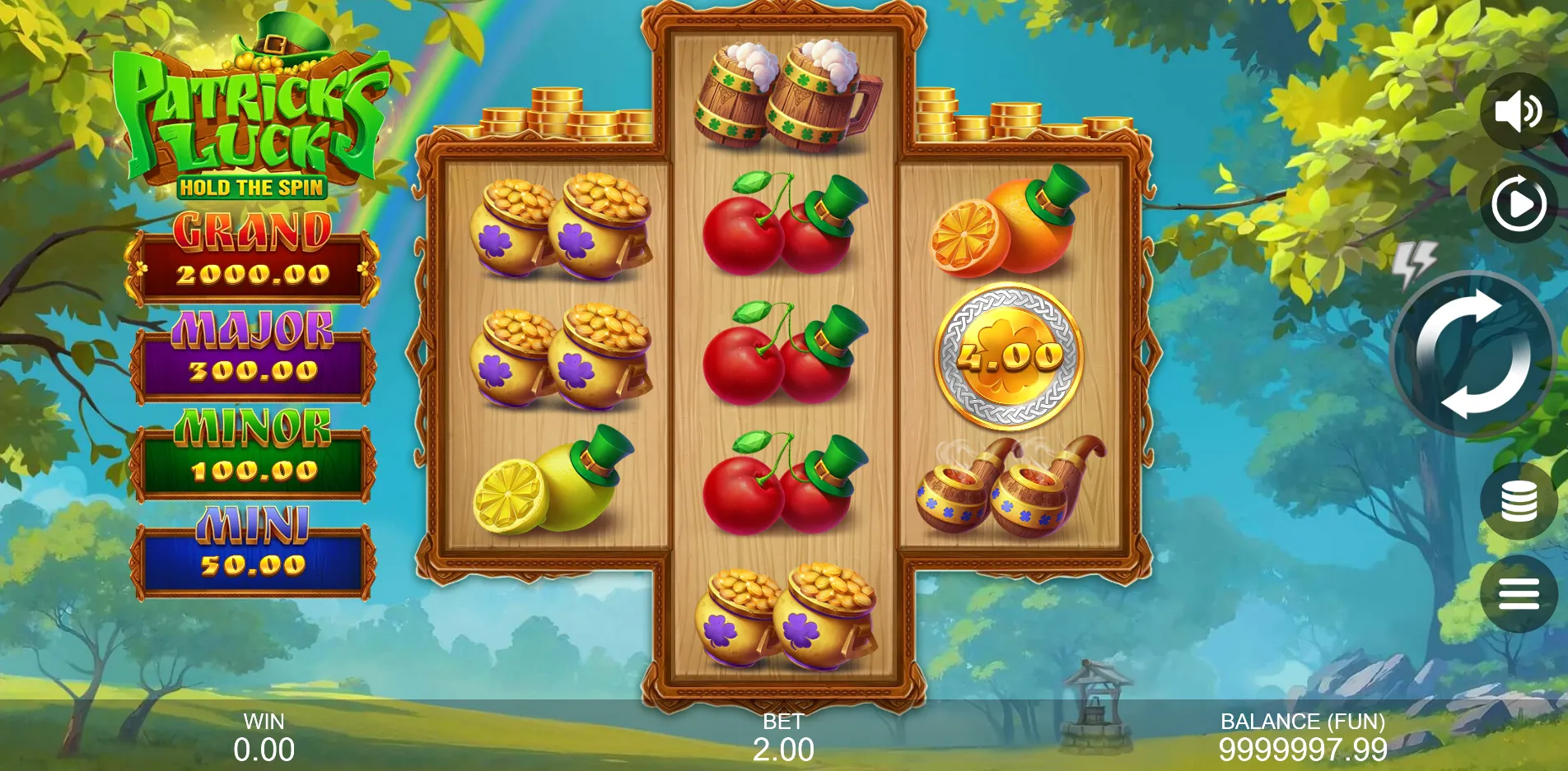 Patrick's Luck: Hold The Spin slot gameplay screenshot
