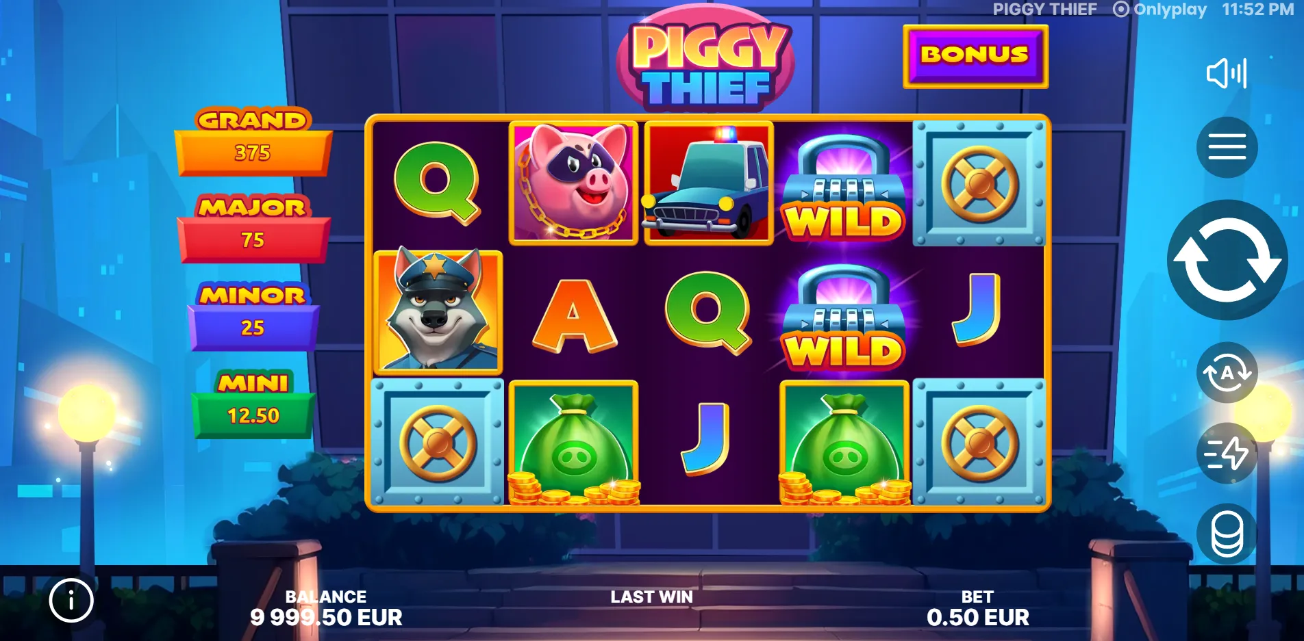 Piggy Thief slot gameplay screenshot