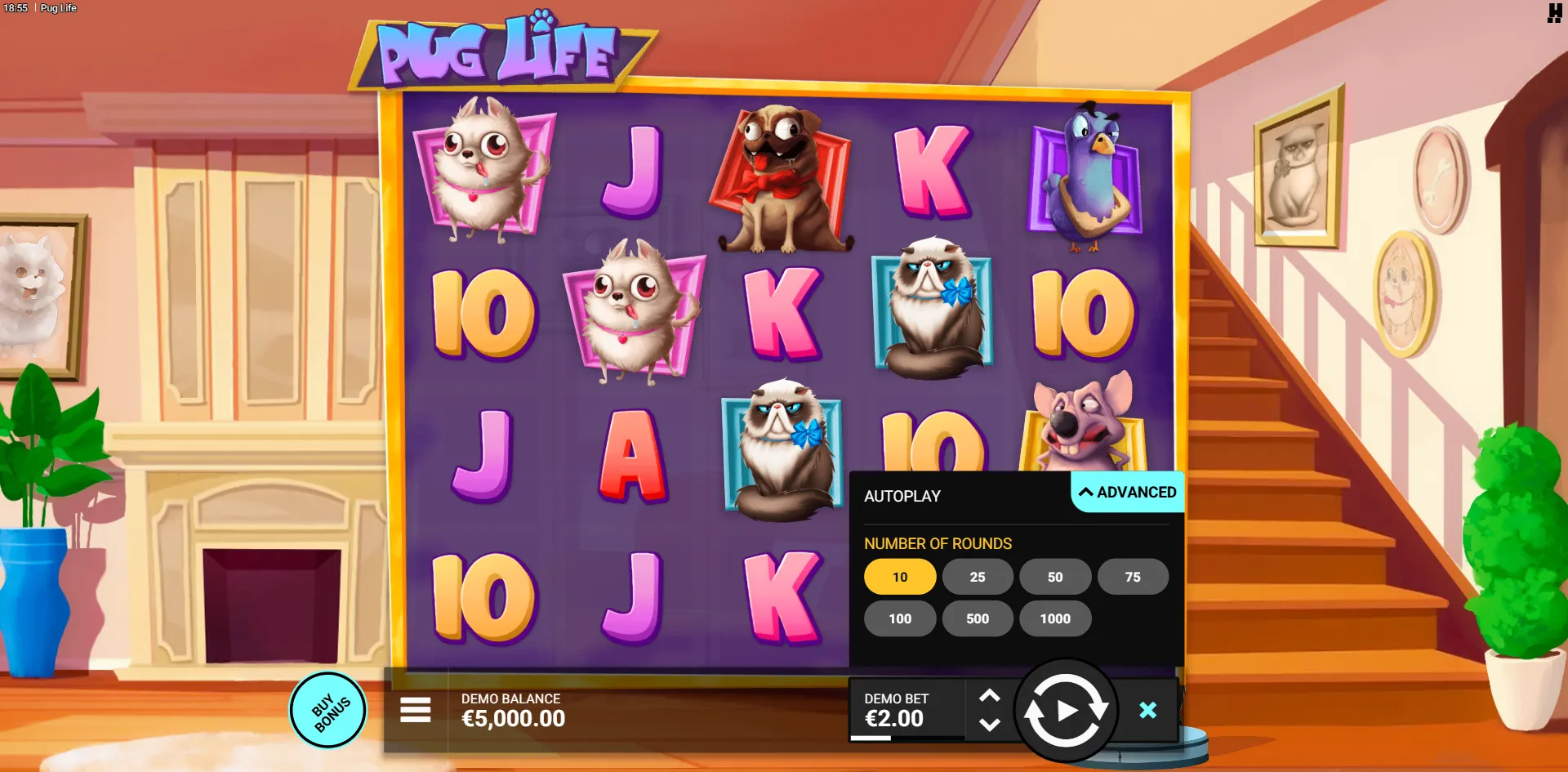 Pug Life slot gameplay screenshot