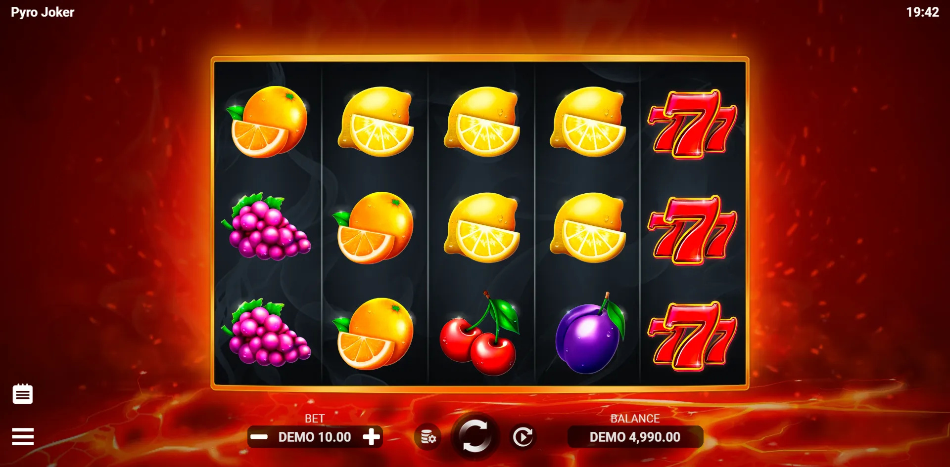 Pyro Joker slot gameplay screenshot