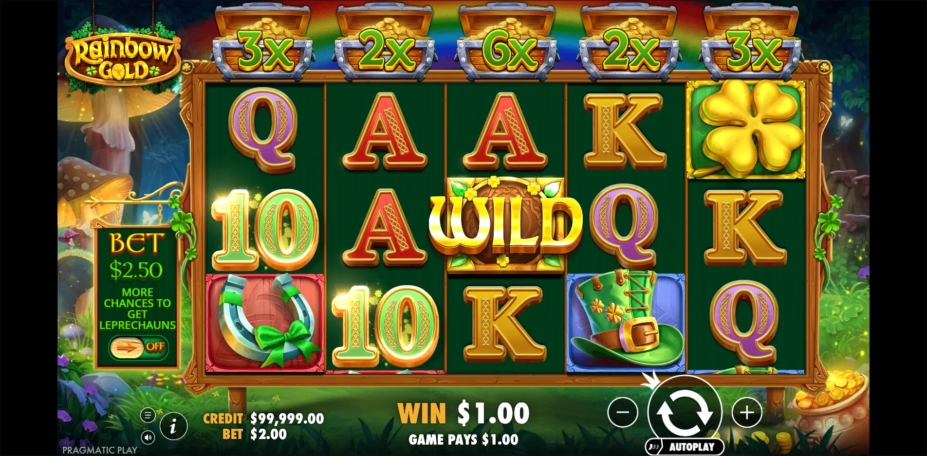 Rainbow Gold slot gameplay screenshot