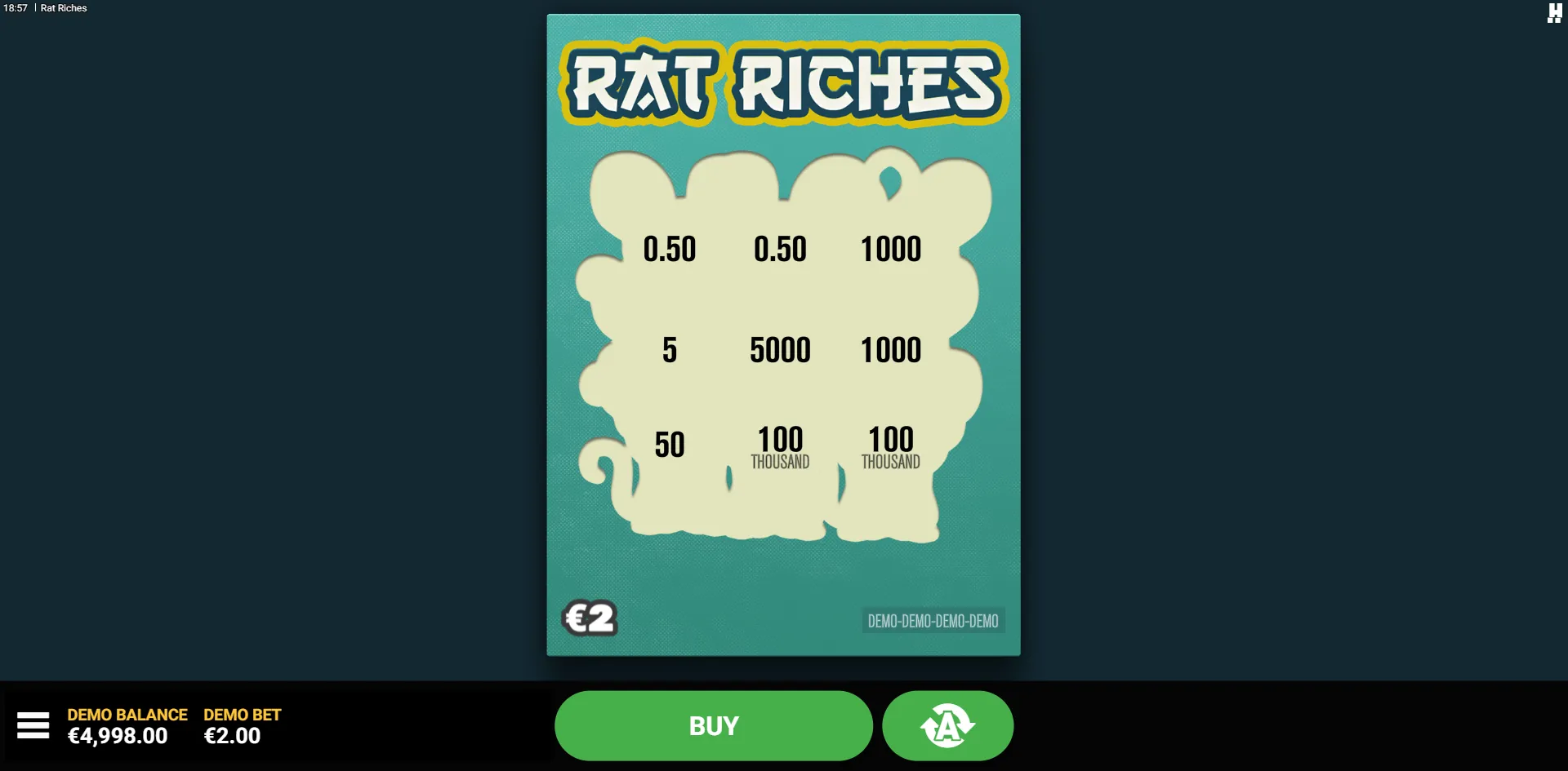 Rat Riches slot gameplay screenshot