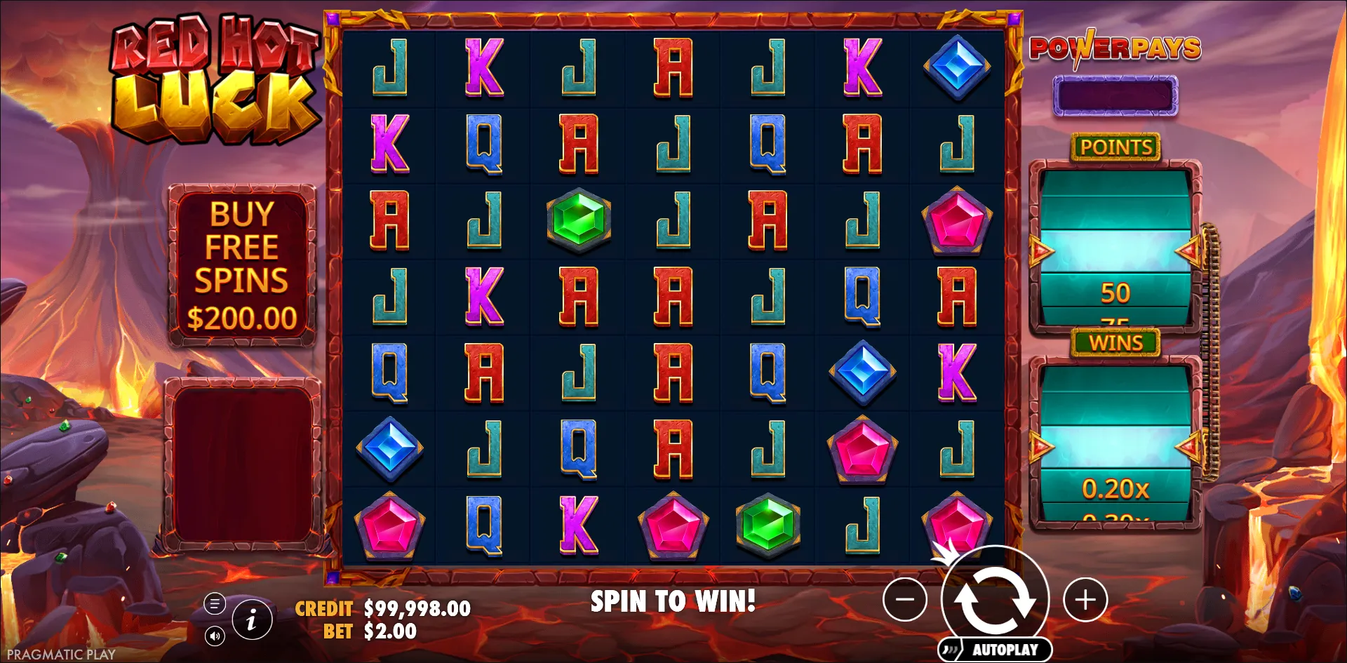 Red Hot Luck slot gameplay screenshot