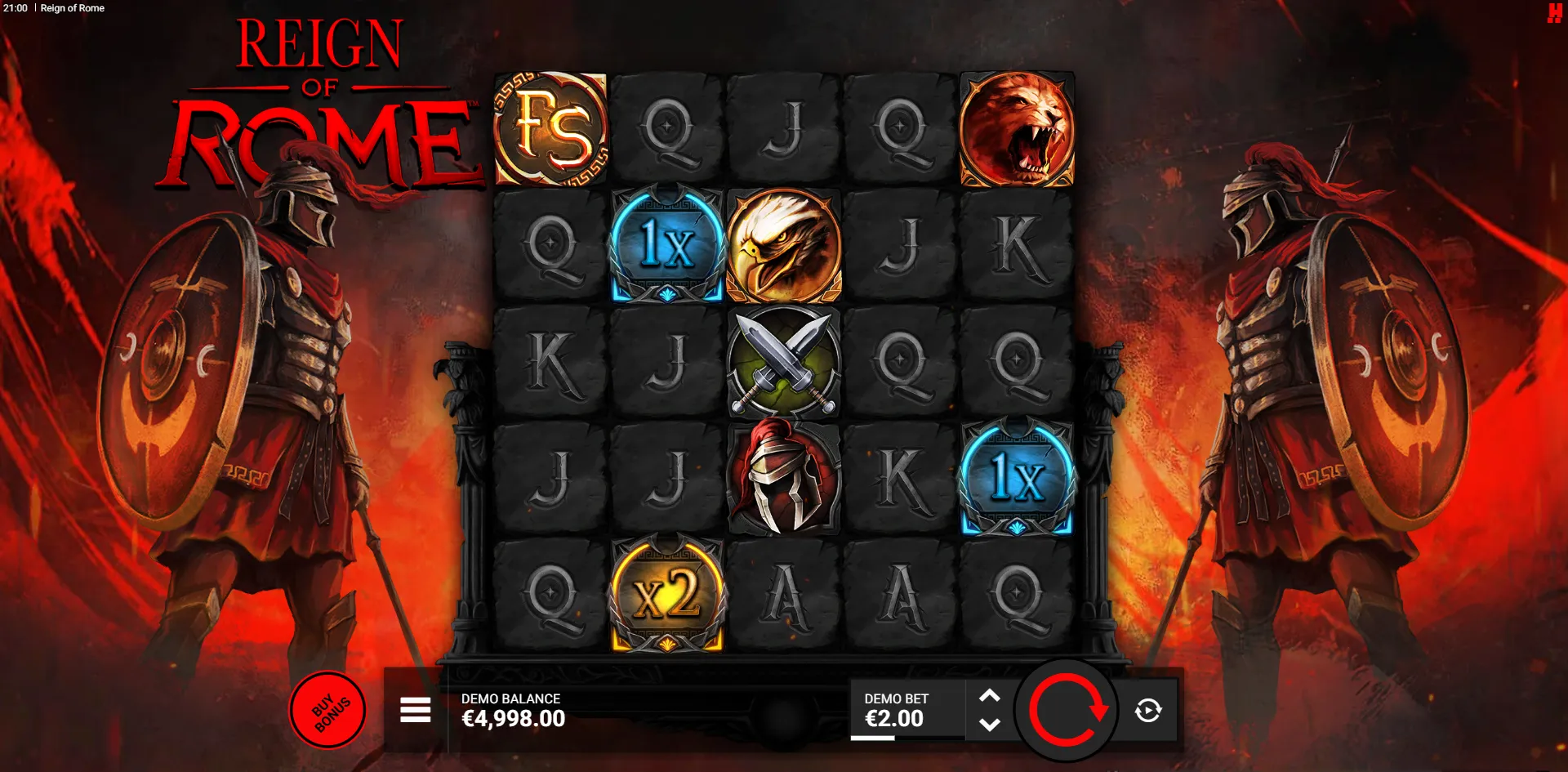 Reign of Rome slot gameplay screenshot