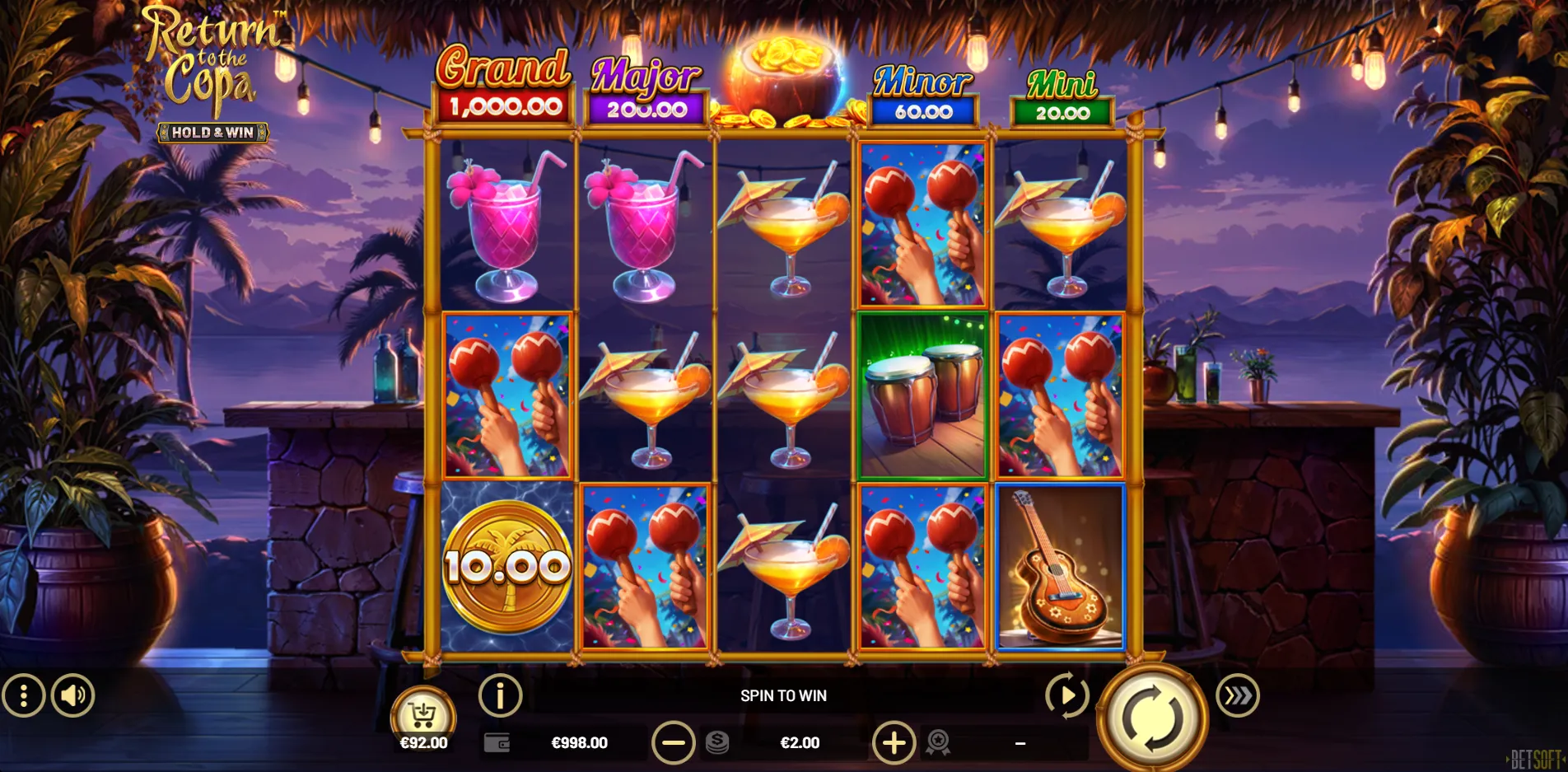 Return to the Copa slot gameplay screenshot
