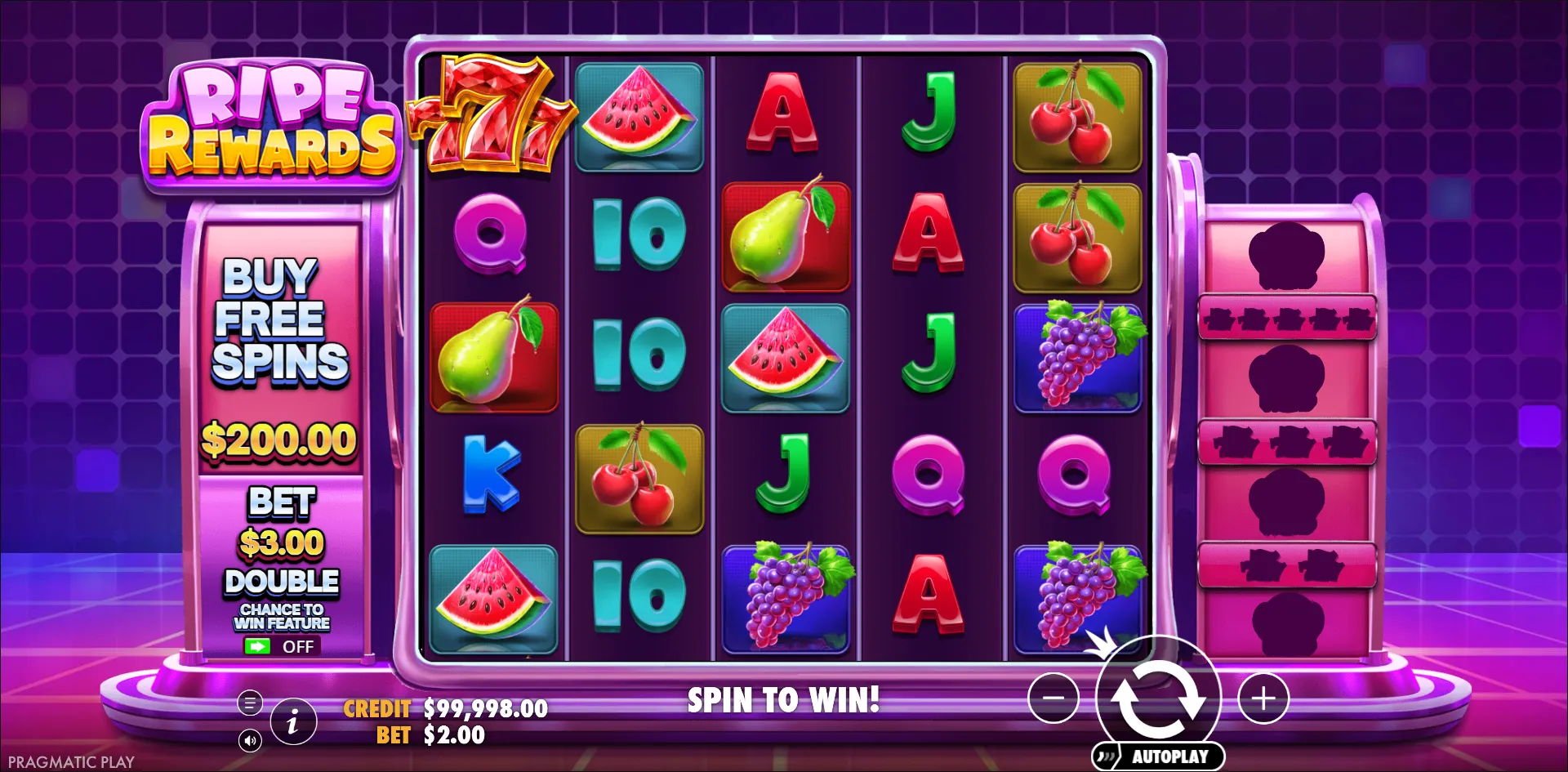 Ripe Rewards slot gameplay screenshot