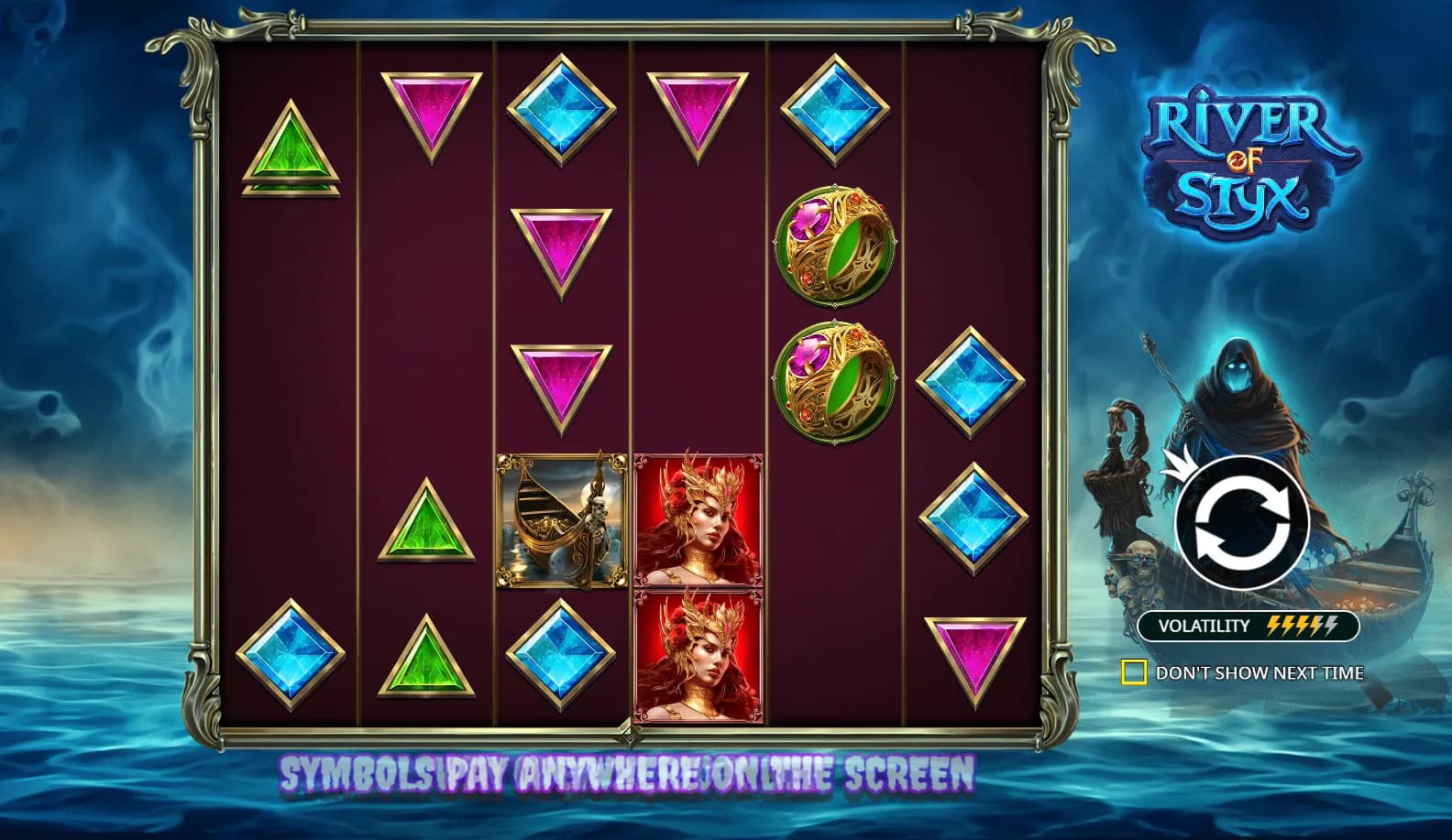 River of Styx slot gameplay screenshot