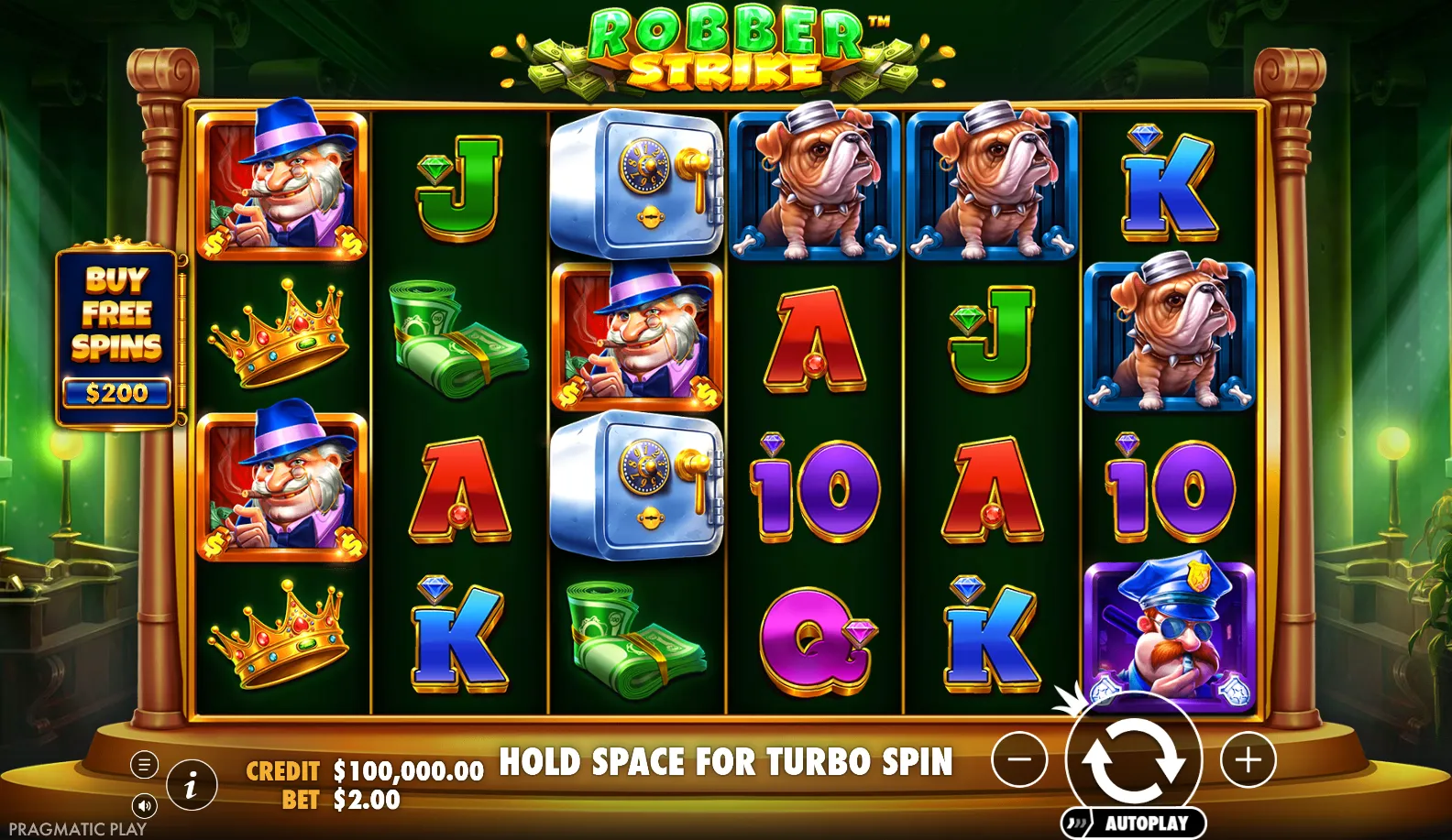 Robber Strike slot gameplay screenshot