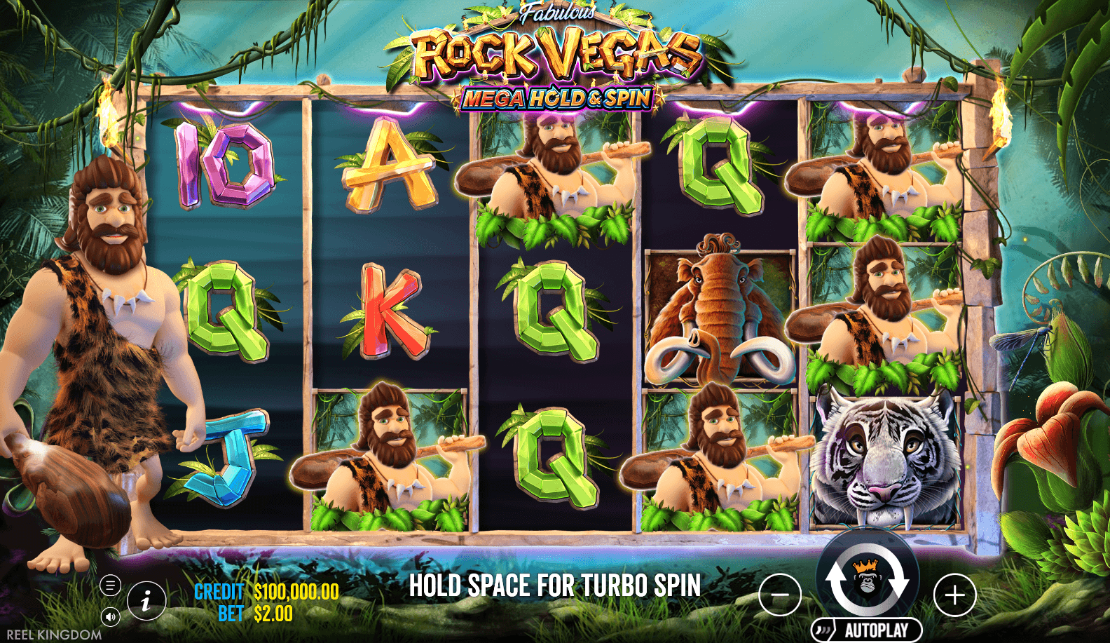 Rock Vegas slot gameplay screenshot