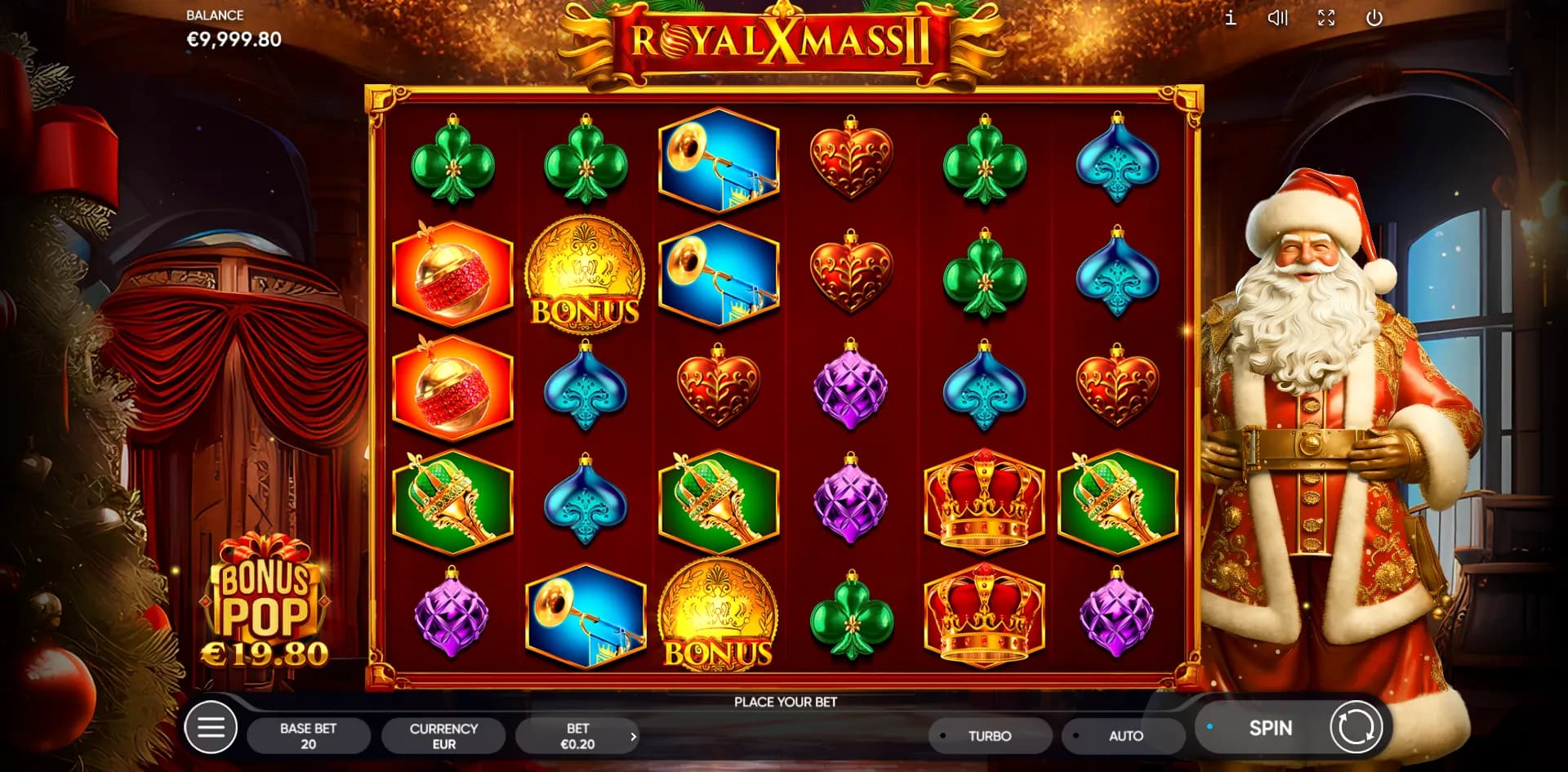 Royal Xmass 2 slot gameplay screenshot