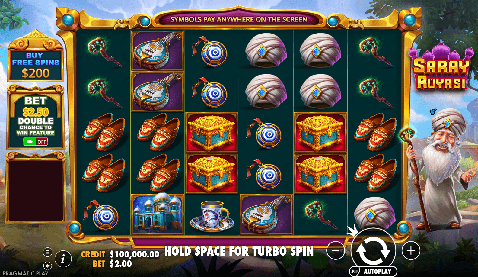 Saray Ruyasi slot gameplay screenshot