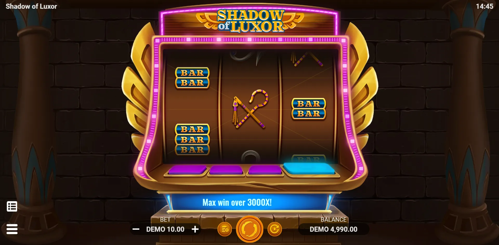 Shadow of Luxor slot gameplay screenshot