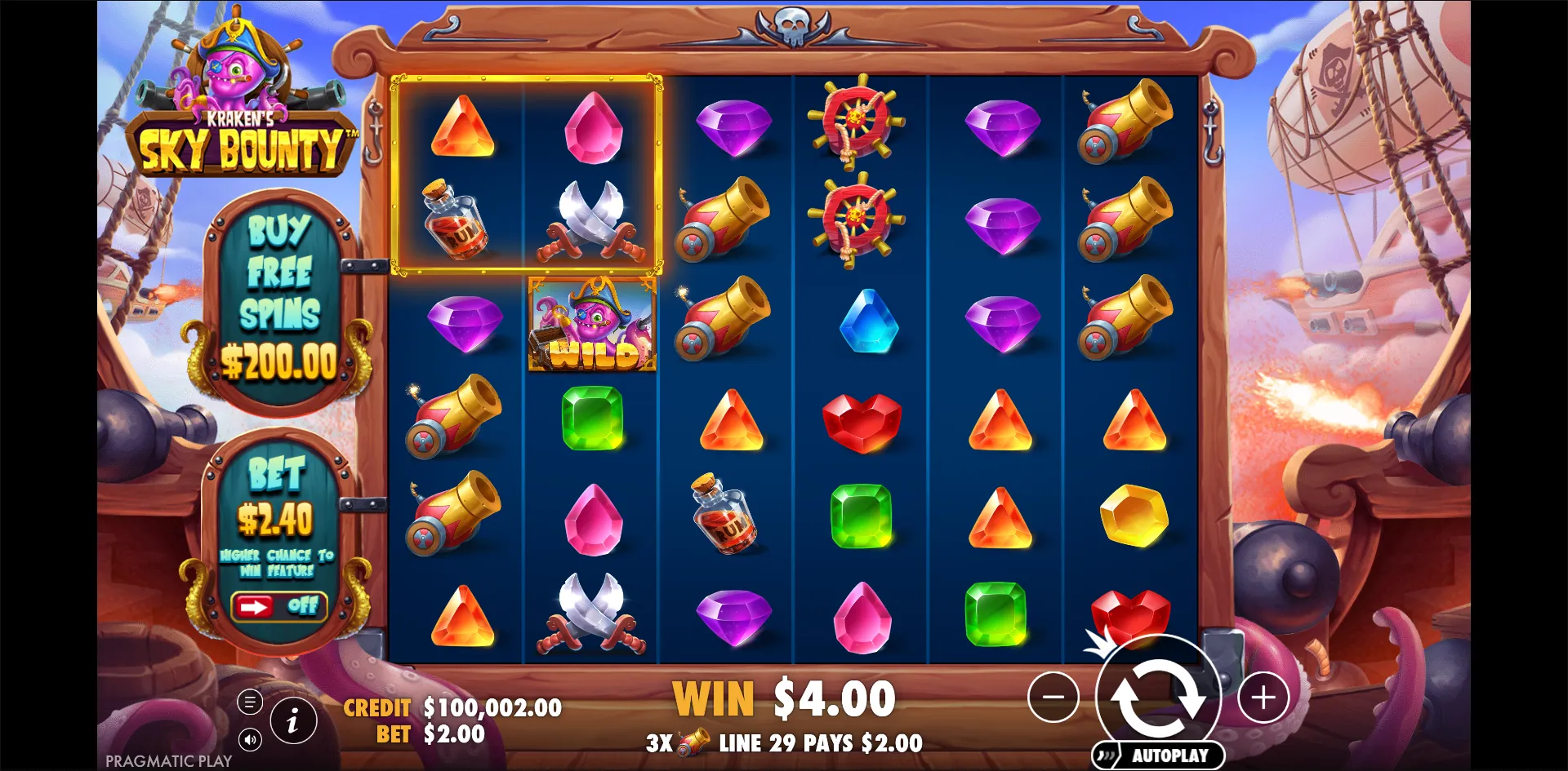 Sky Bounty slot gameplay screenshot