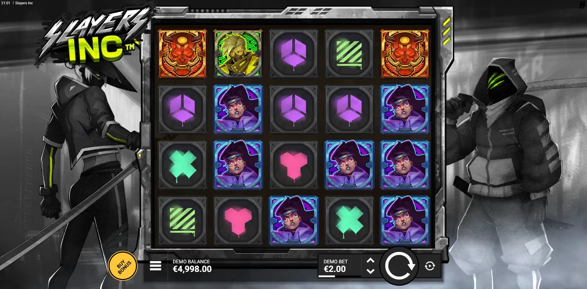 Slayers Inc slot gameplay screenshot