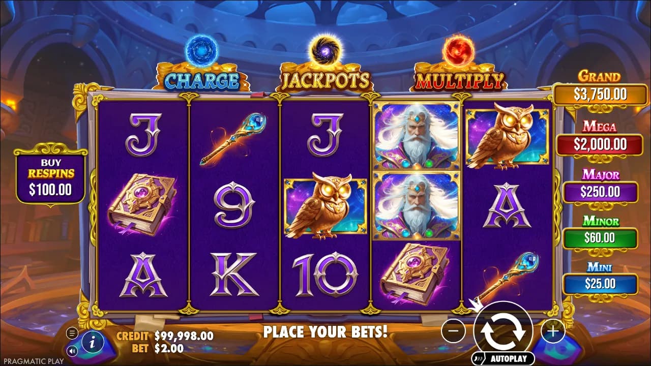 Spell Master slot gameplay screenshot