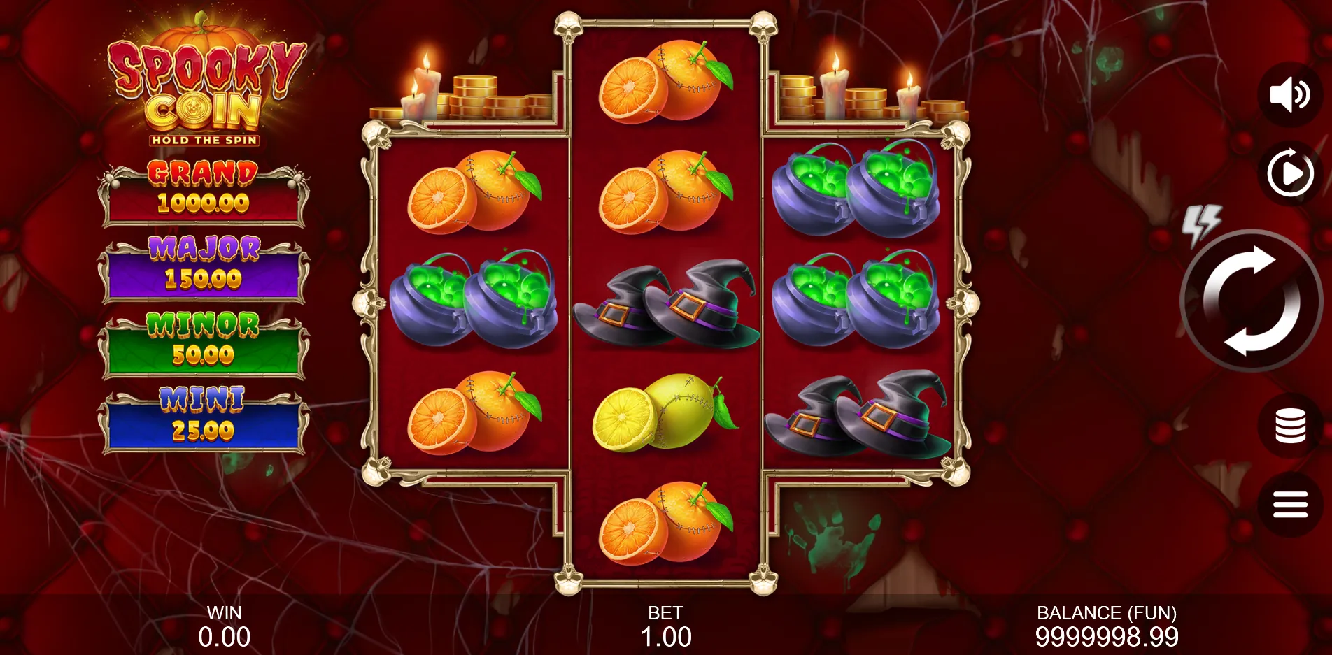 Spooky Coin: Hold The Spin slot gameplay screenshot