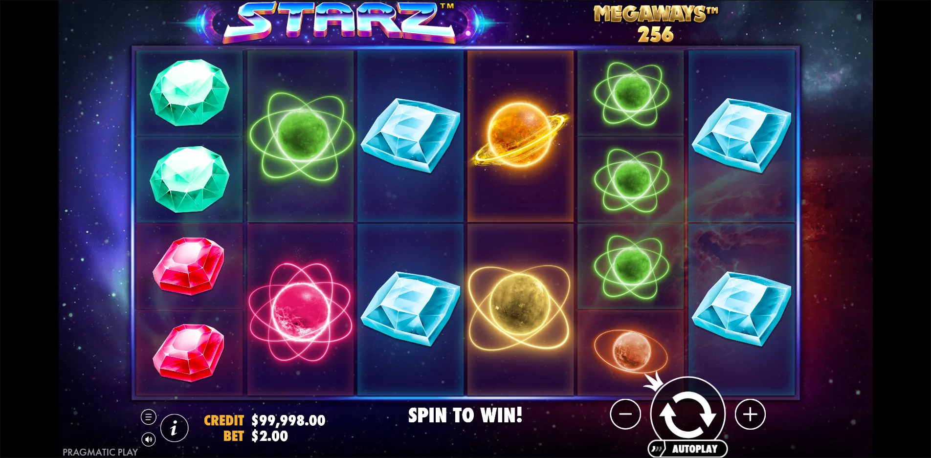 Starz Megaways slot gameplay screenshot