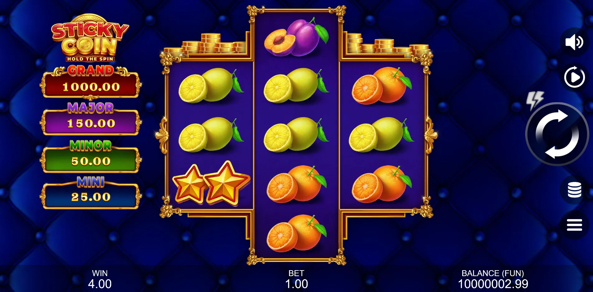 Sticky Coin: Hold The Spin slot gameplay screenshot