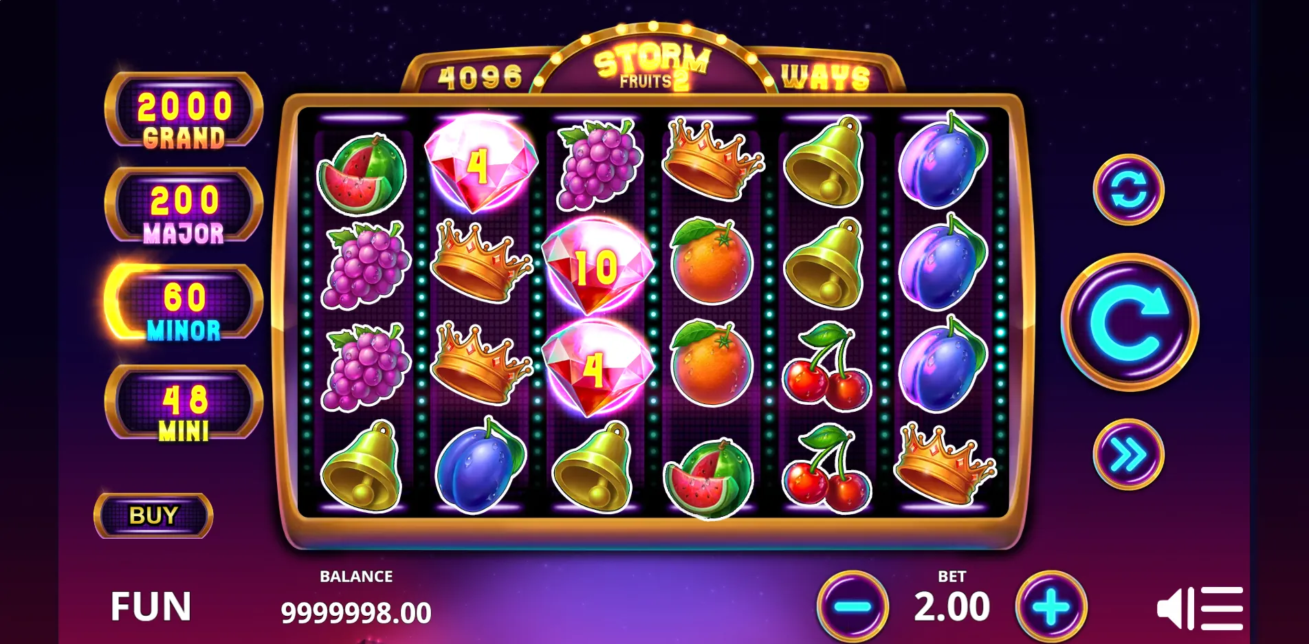 Storm Fruits 2 slot gameplay screenshot