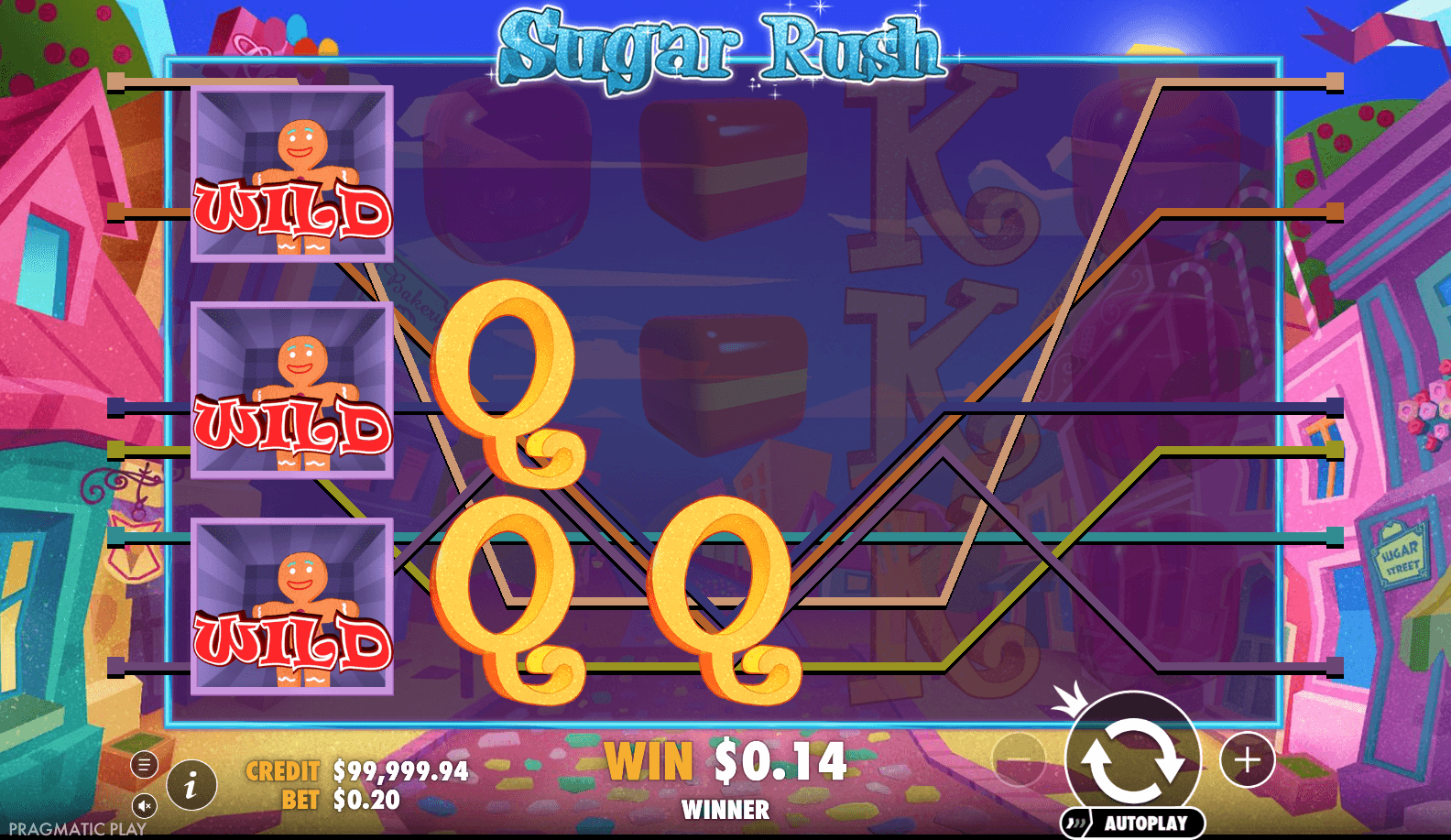 Sugar Rush slot gameplay on 7x7 grid with cluster pays, multiplier spots and scatter symbols by Pragmatic Play