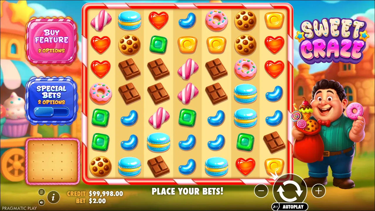 Sweet Craze slot gameplay screenshot