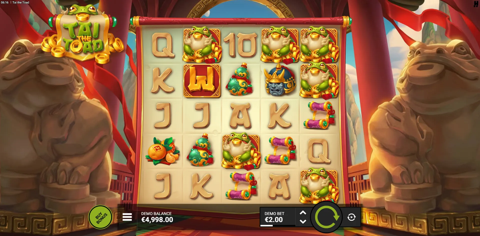 Tai the Toad slot gameplay screenshot