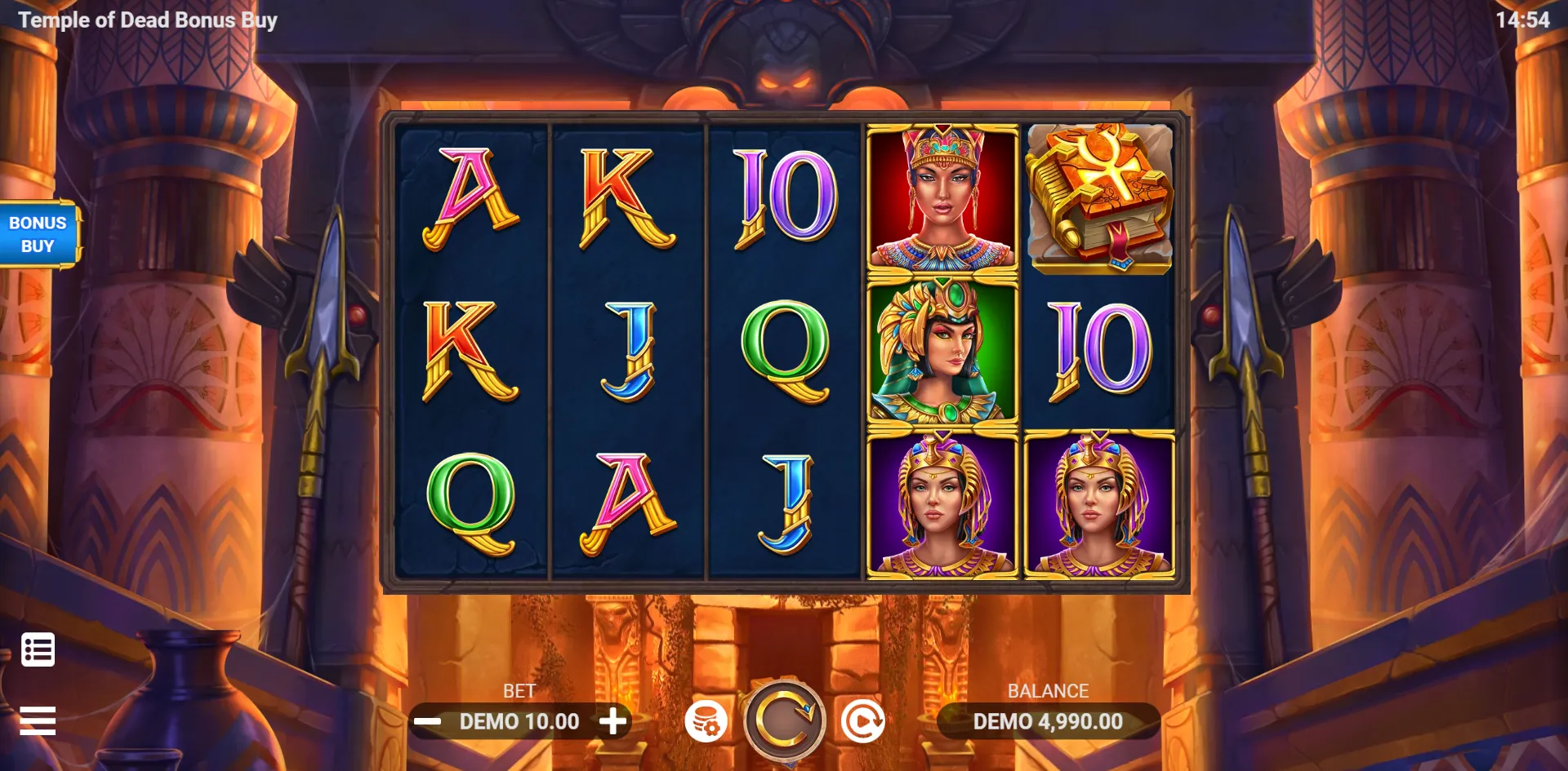 Temple of Dead Bonus Buy slot gameplay screenshot