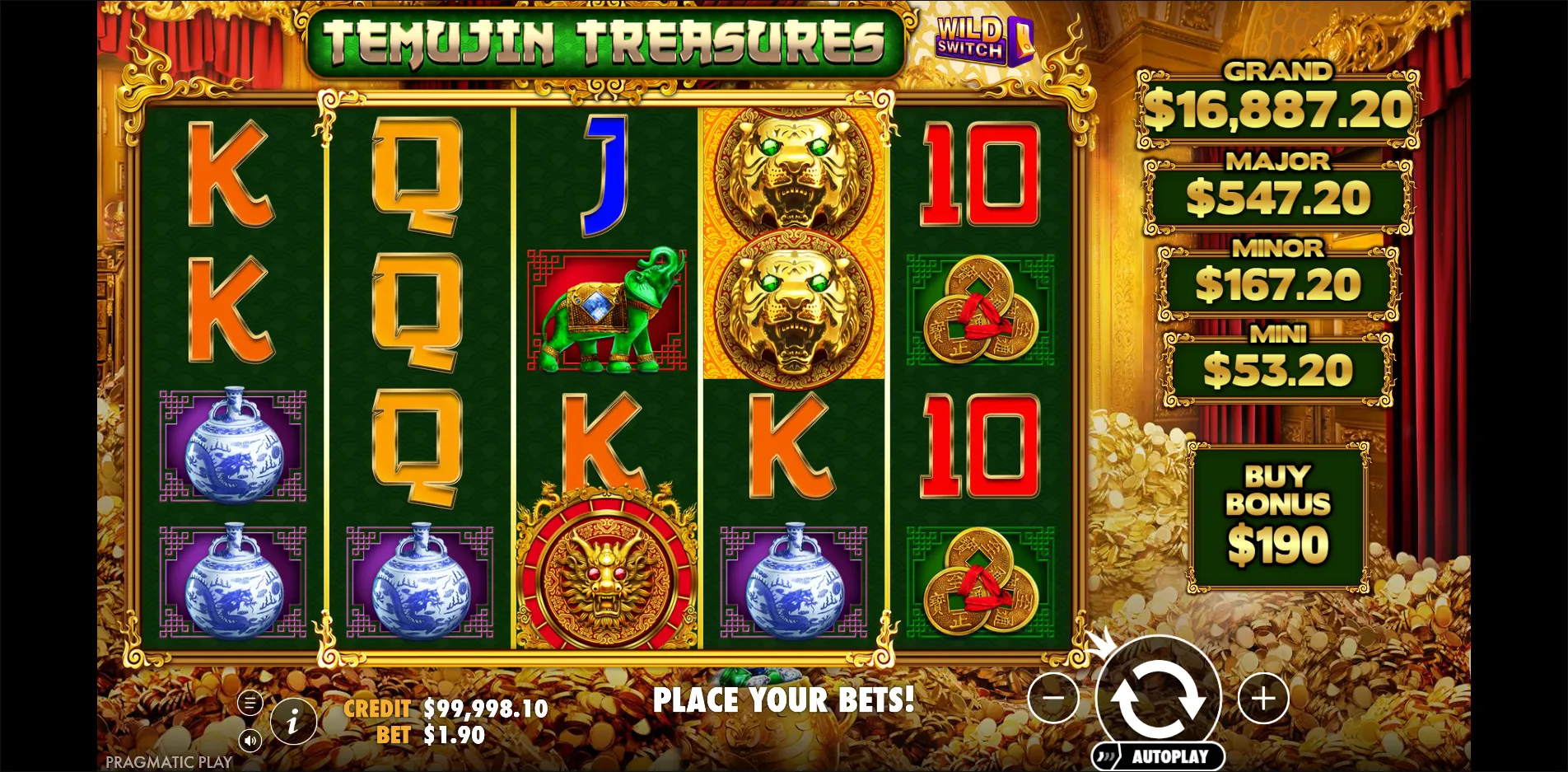 Temujin Treasures slot gameplay screenshot