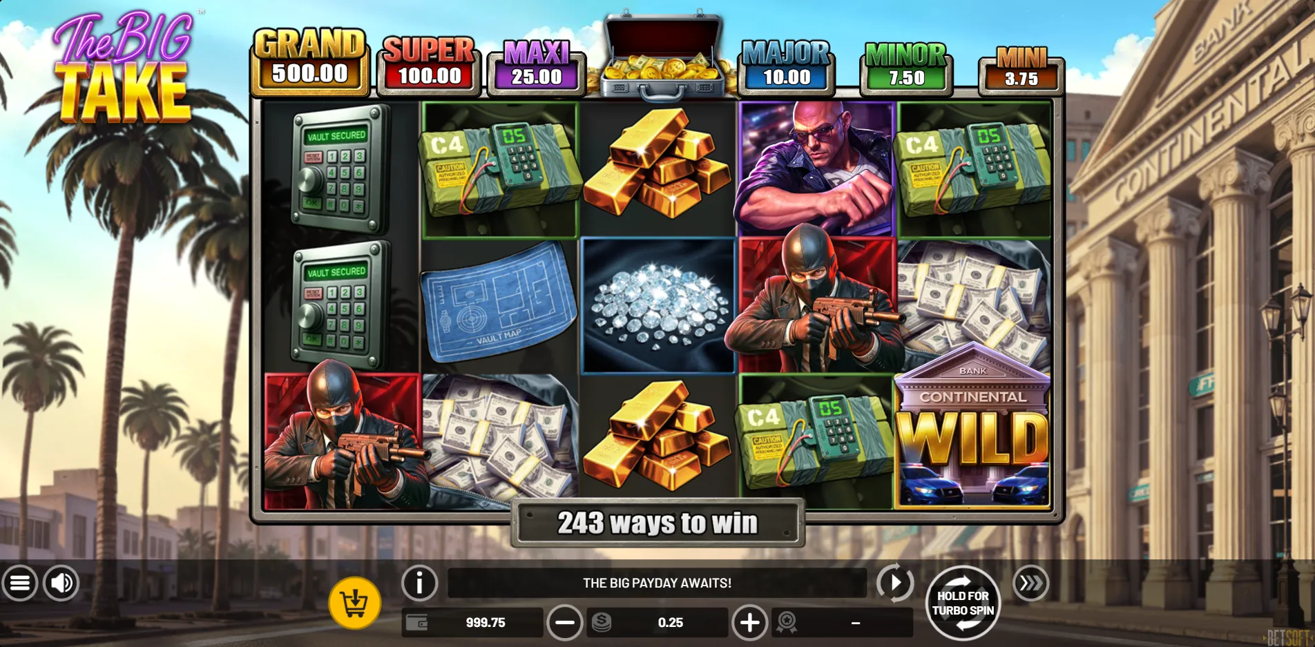 The Big Take slot gameplay screenshot