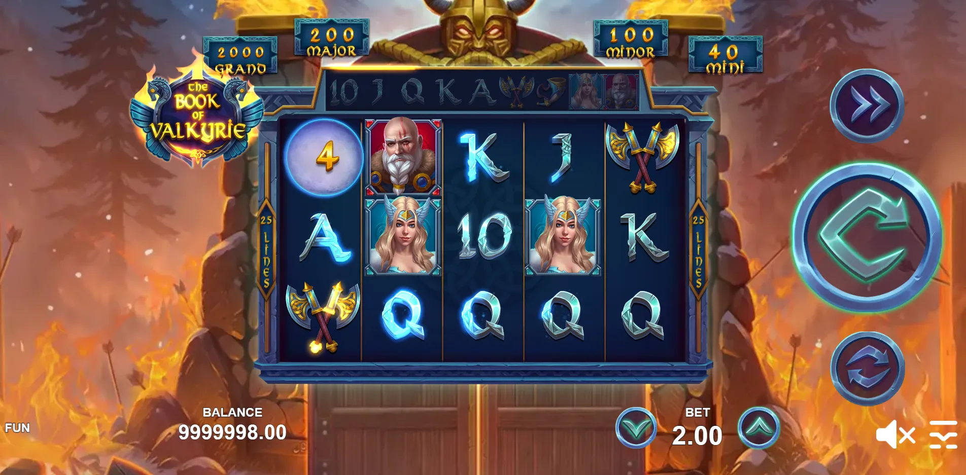 The Book of Valkyrie slot gameplay screenshot