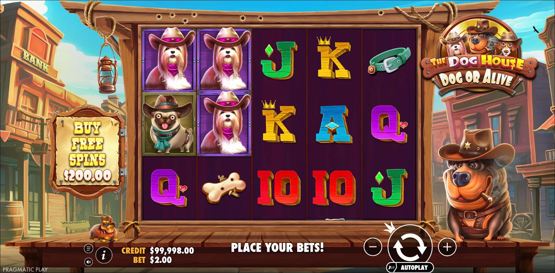 The Dog House - Dog or Alive slot gameplay screenshot