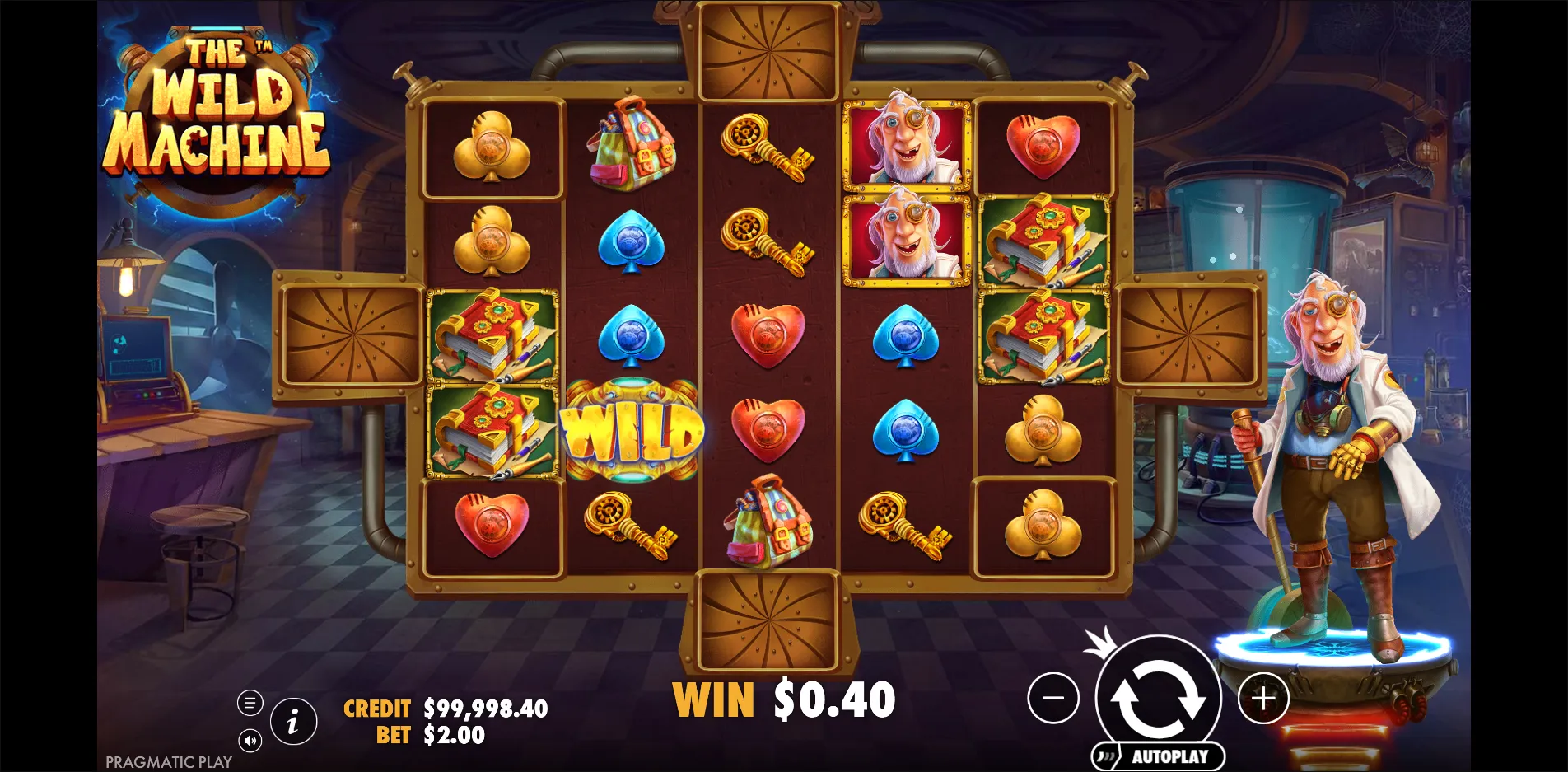 The Wild Machine slot gameplay screenshot
