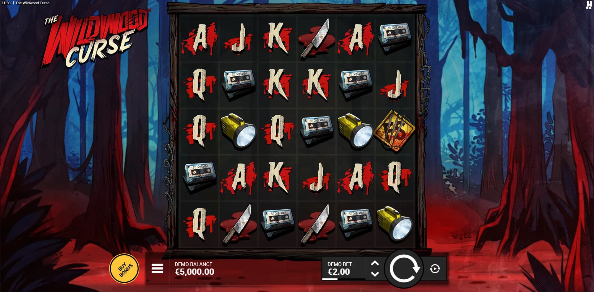 The Wildwood Curse slot gameplay screenshot