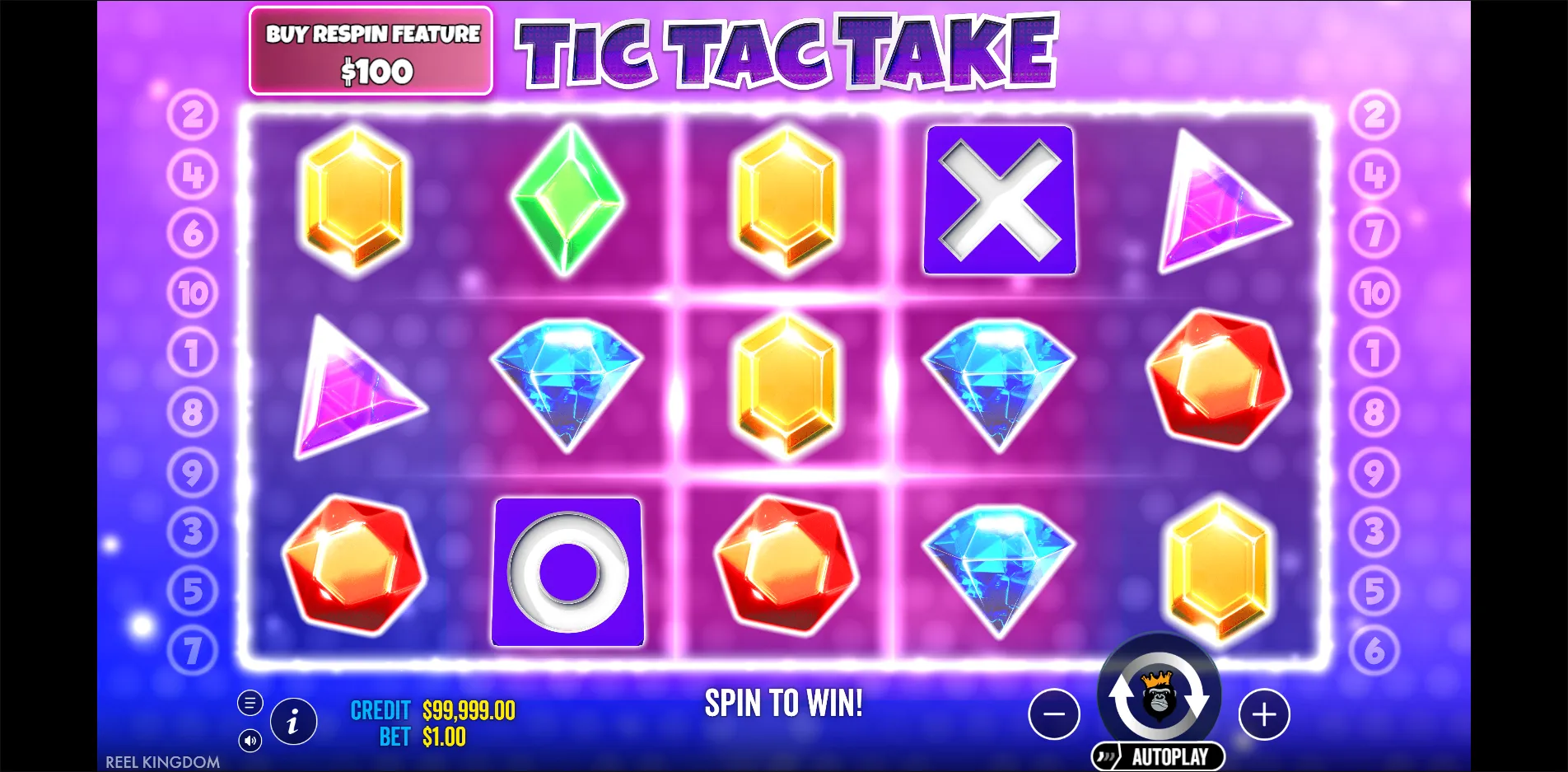 Tic Tac Take slot gameplay screenshot