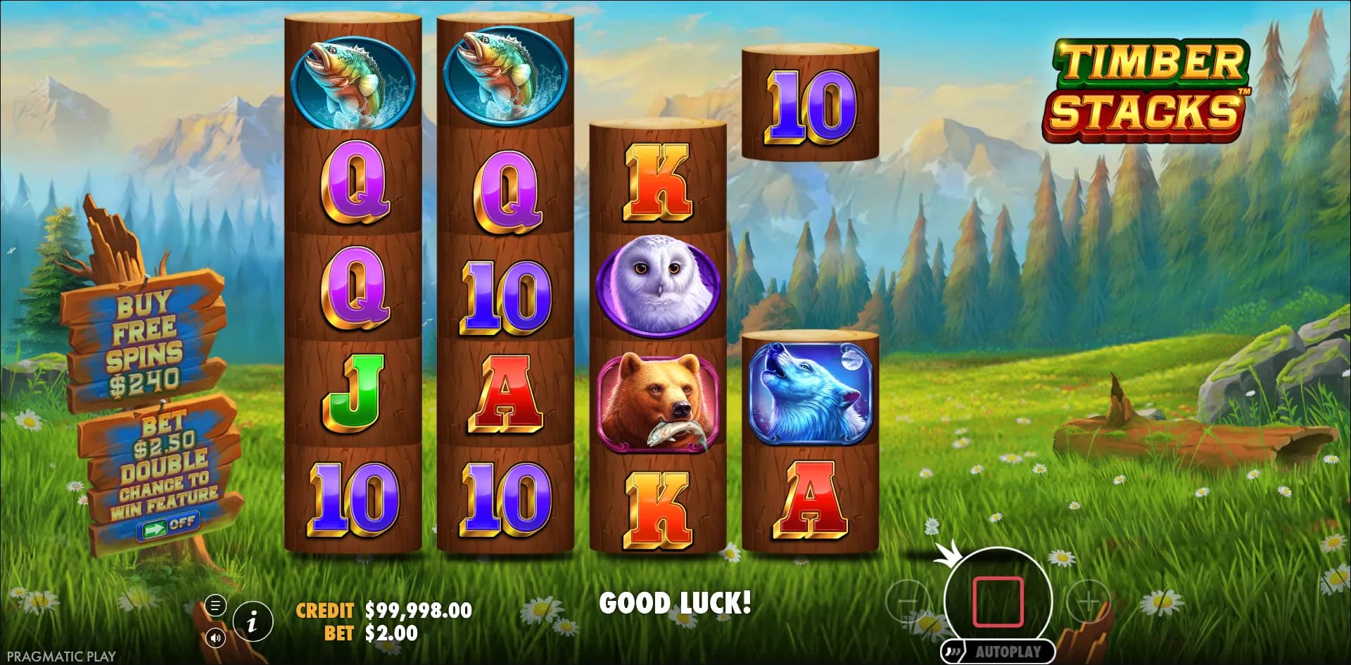 Timber Stacks slot gameplay screenshot