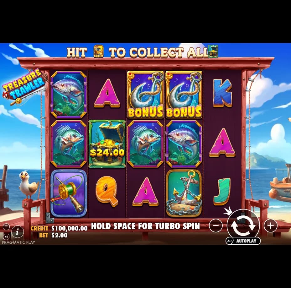 Treasure Trawler slot gameplay screenshot
