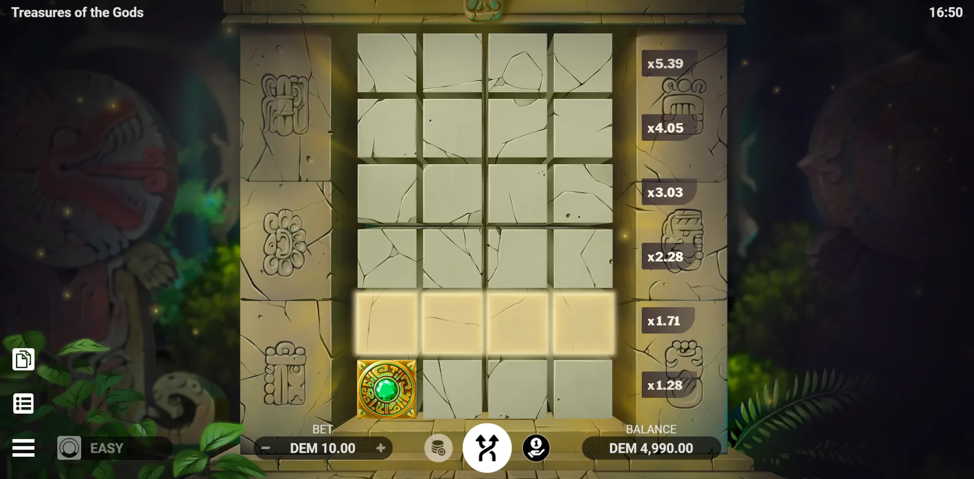 Treasures of the Gods slot gameplay screenshot