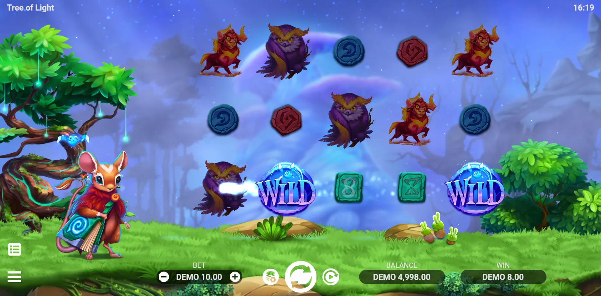 Tree of Light slot gameplay screenshot