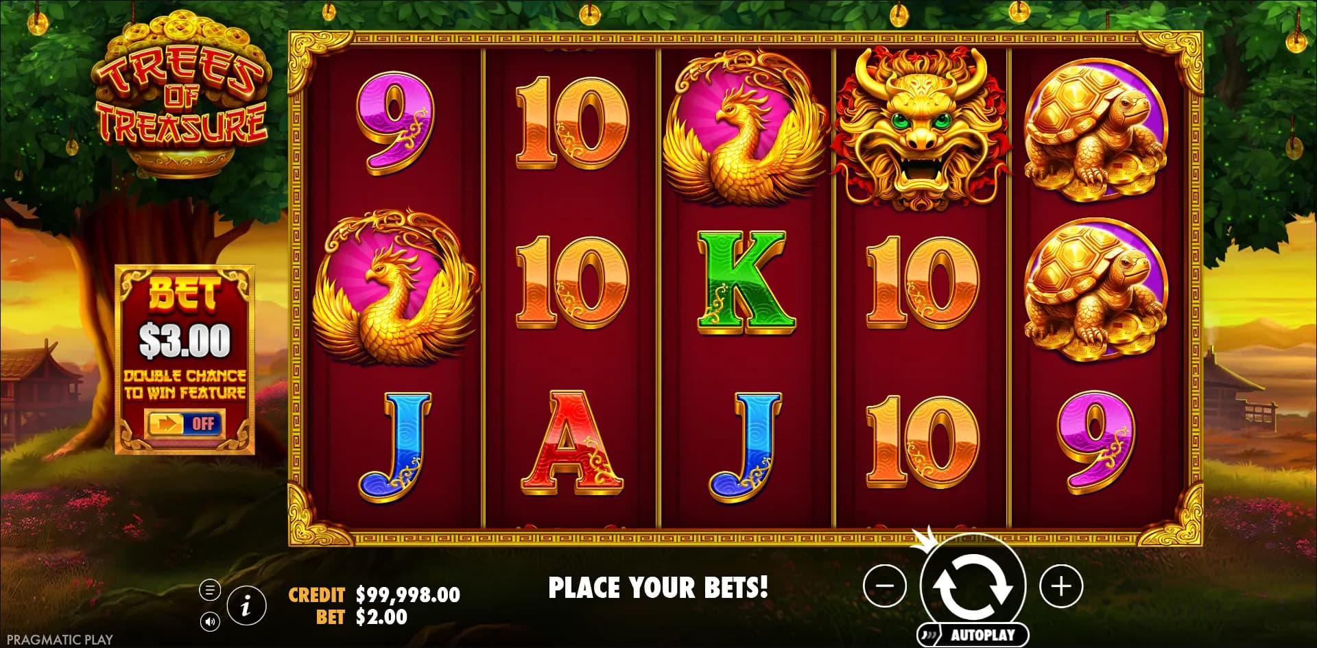 Trees of Treasure slot gameplay screenshot