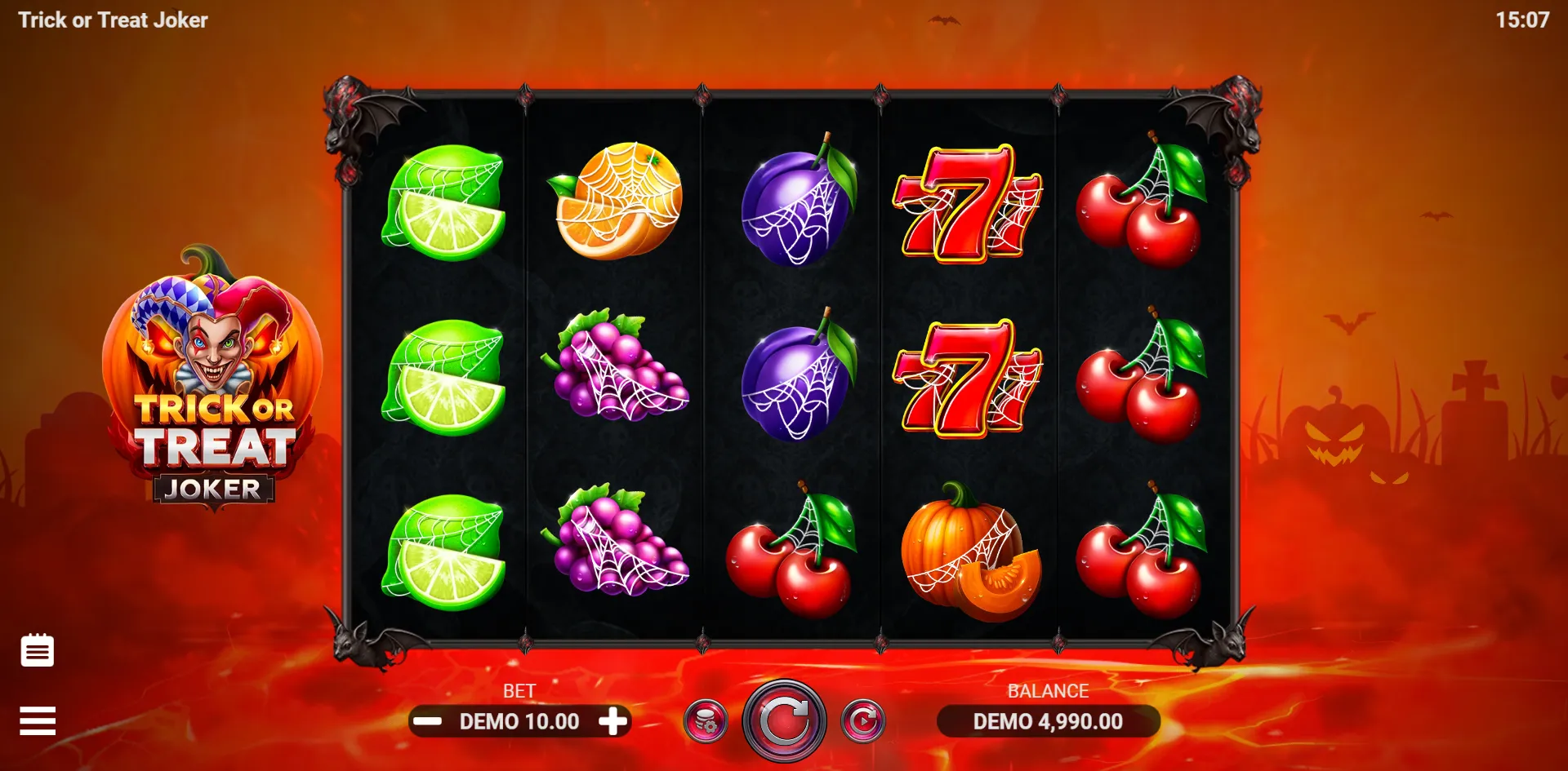 Trick or Treat Joker slot gameplay screenshot