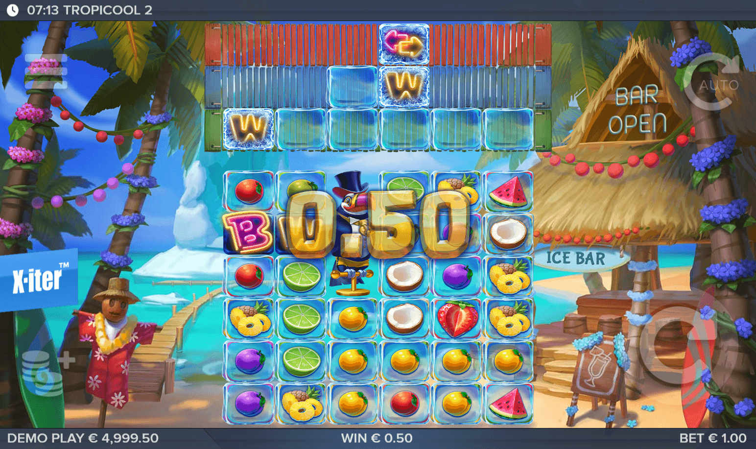 Tropicool 2 slot gameplay screenshot