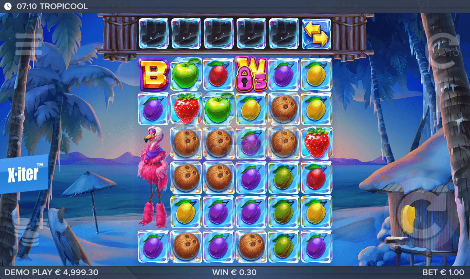 Tropicool slot gameplay screenshot