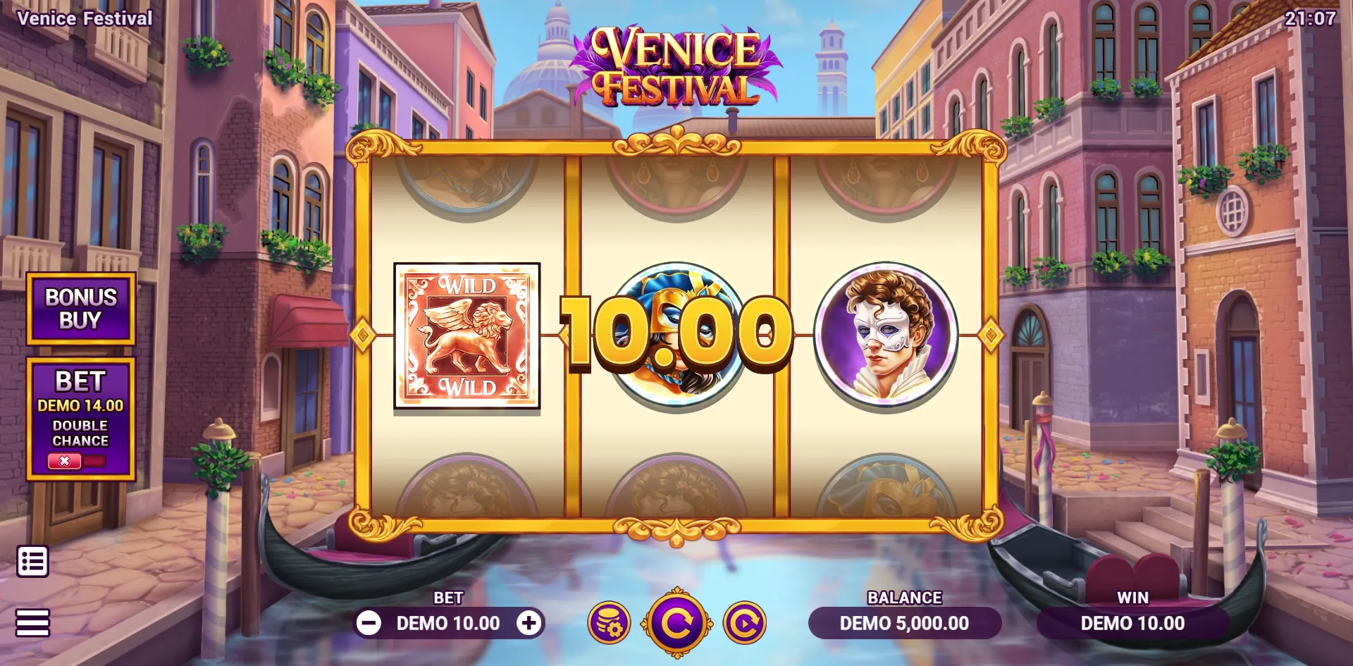 Venice Festival slot gameplay screenshot