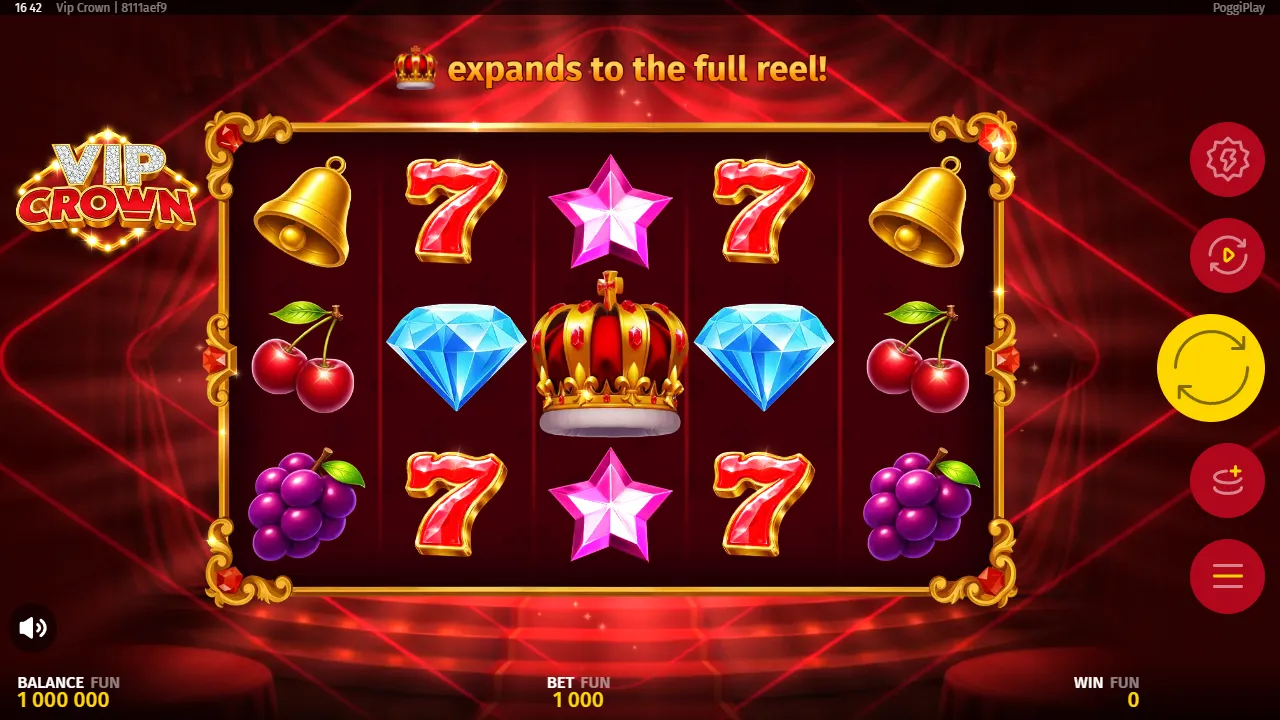 VIP Crown slot gameplay screenshot