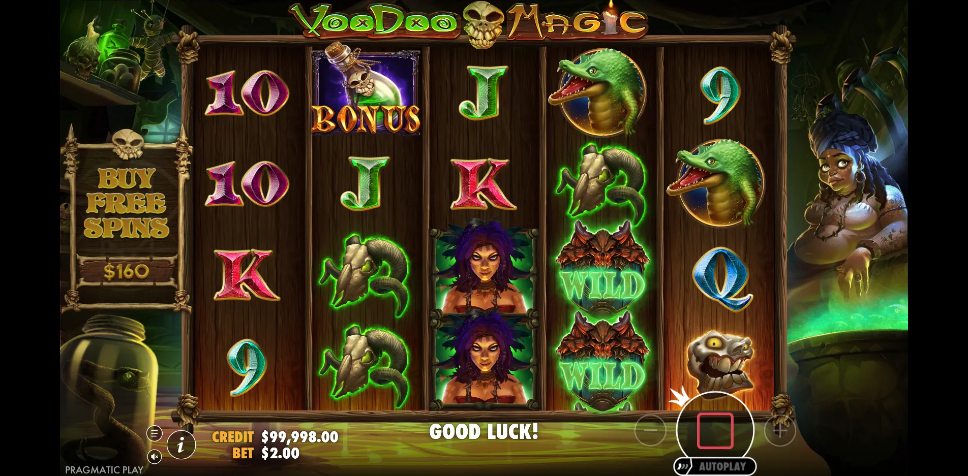 Voodoo Magic slot gameplay screenshot
