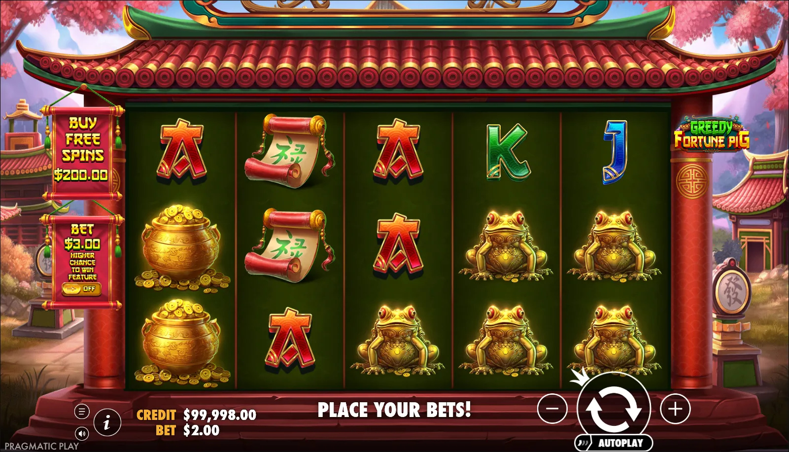 Greedy Fortune Pig slot gameplay screenshot