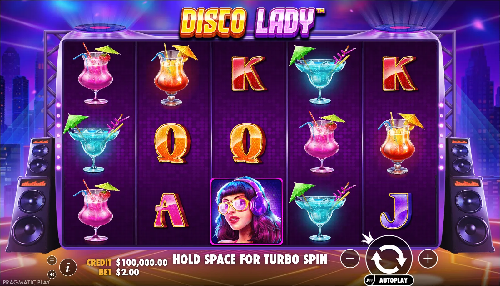 Disco Lady slot gameplay screenshot