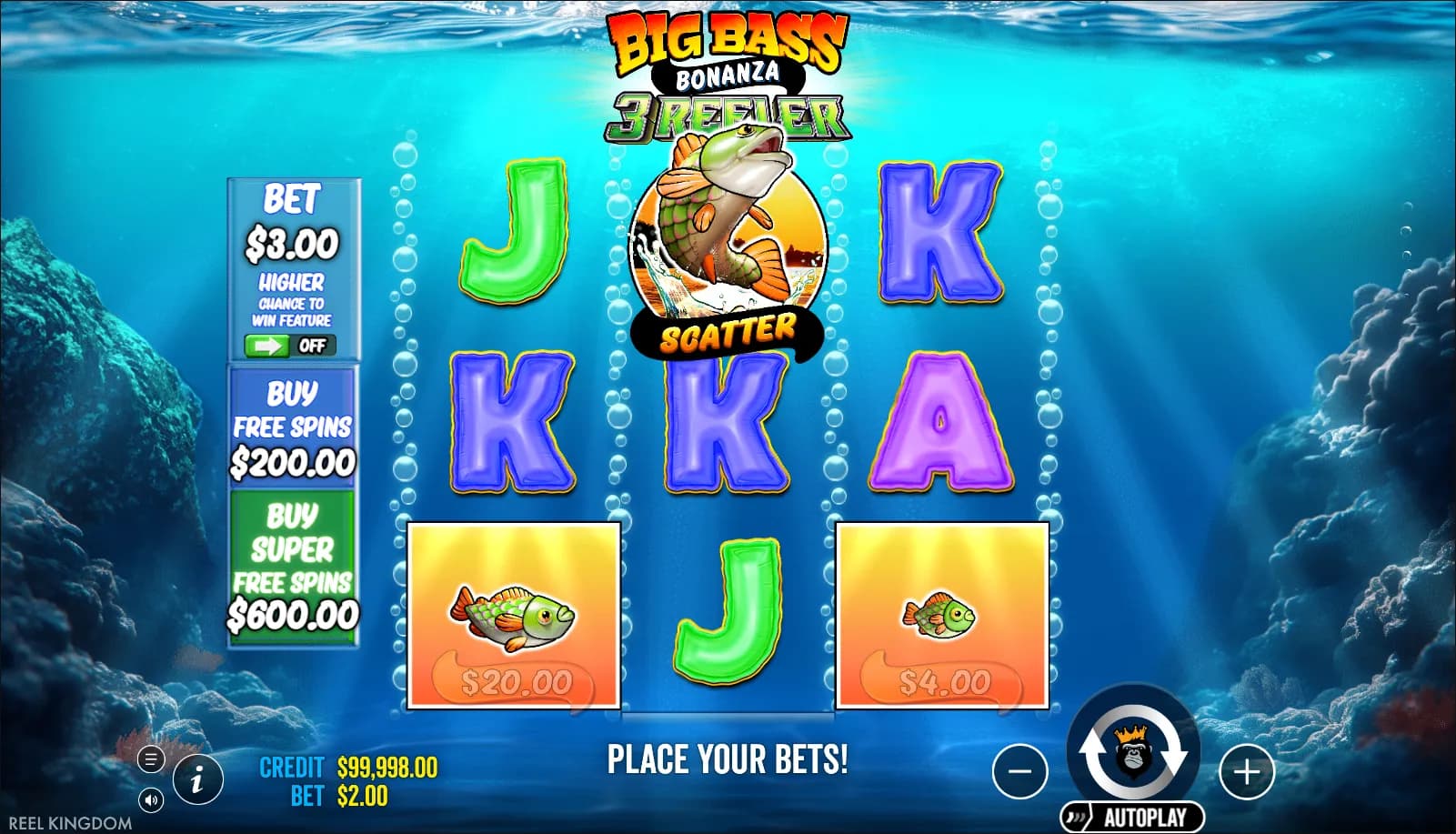 Big Bass Bonanza 3 Reeler slot gameplay screenshot