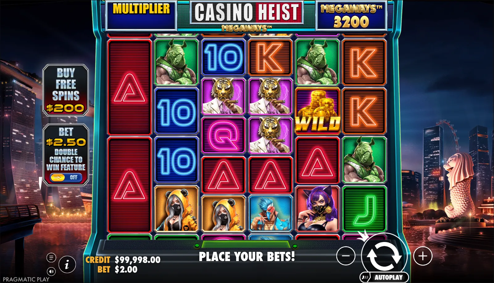 Casino Heist Megaways slot gameplay screenshot